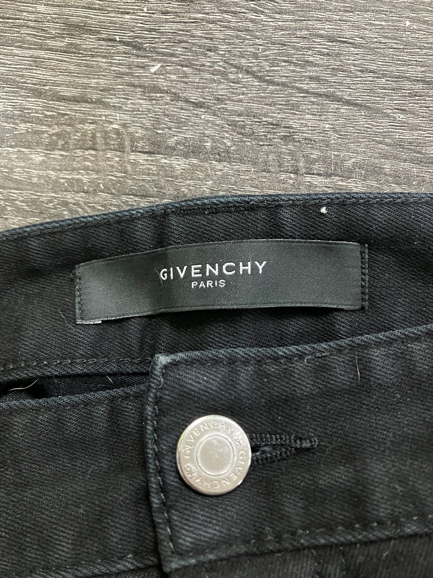 33-Givenchy Black Zipper Skinny jeans