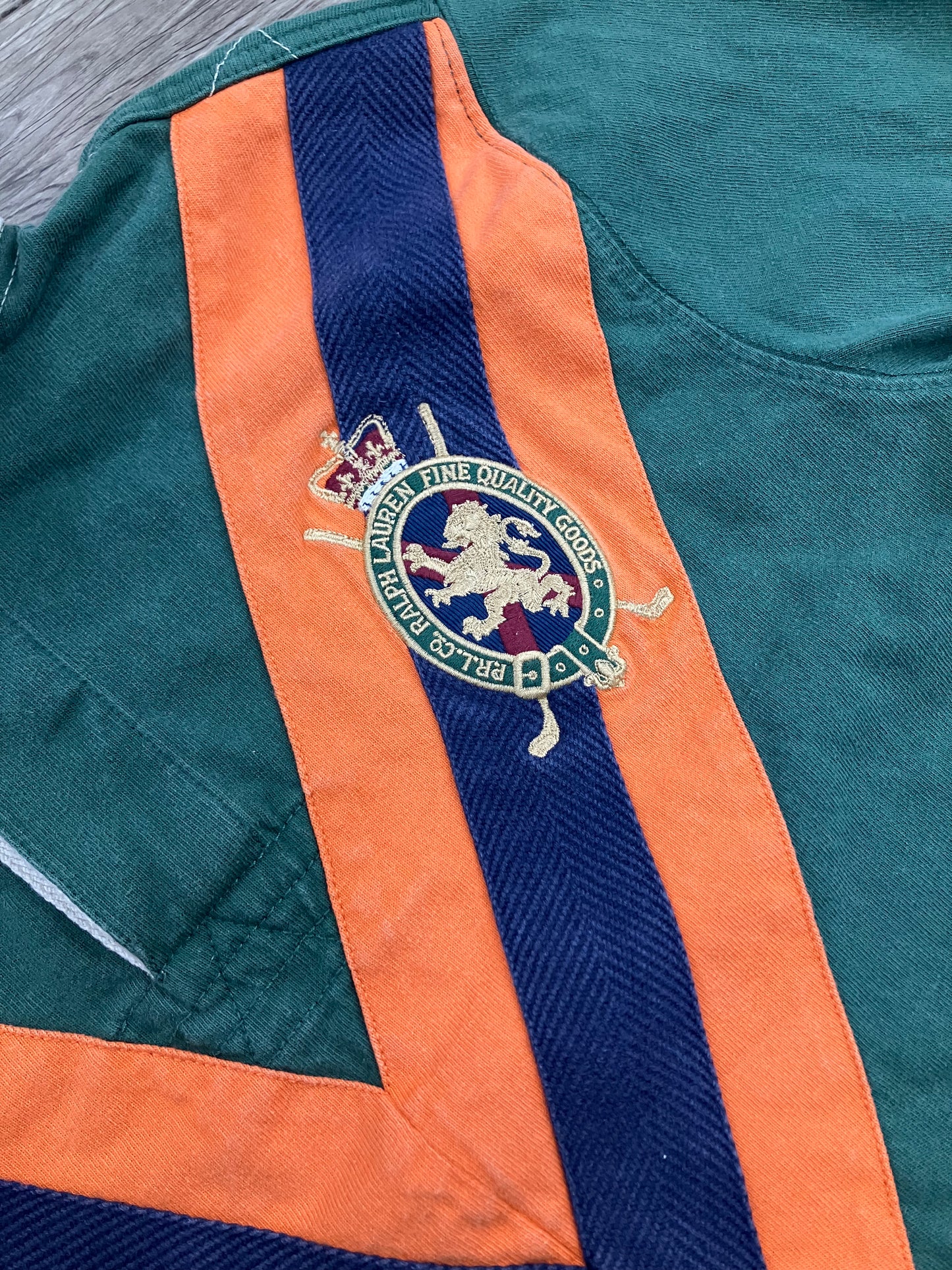 L-Polo Ralph Lauren Green Rugby Shirt