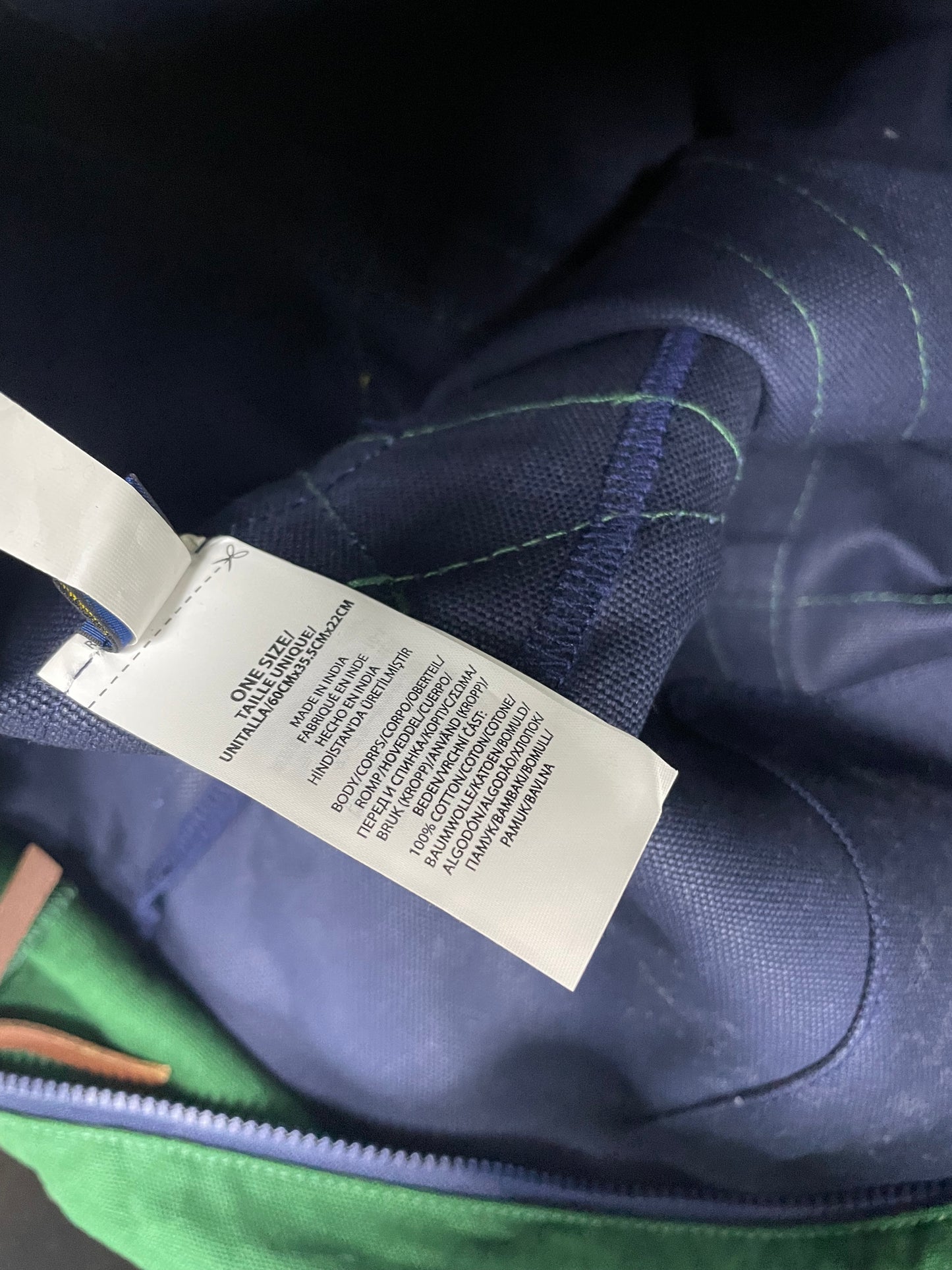OS-Polo Ralph Lauren Logo Embroidered Canvas Tote Bag Forest Green