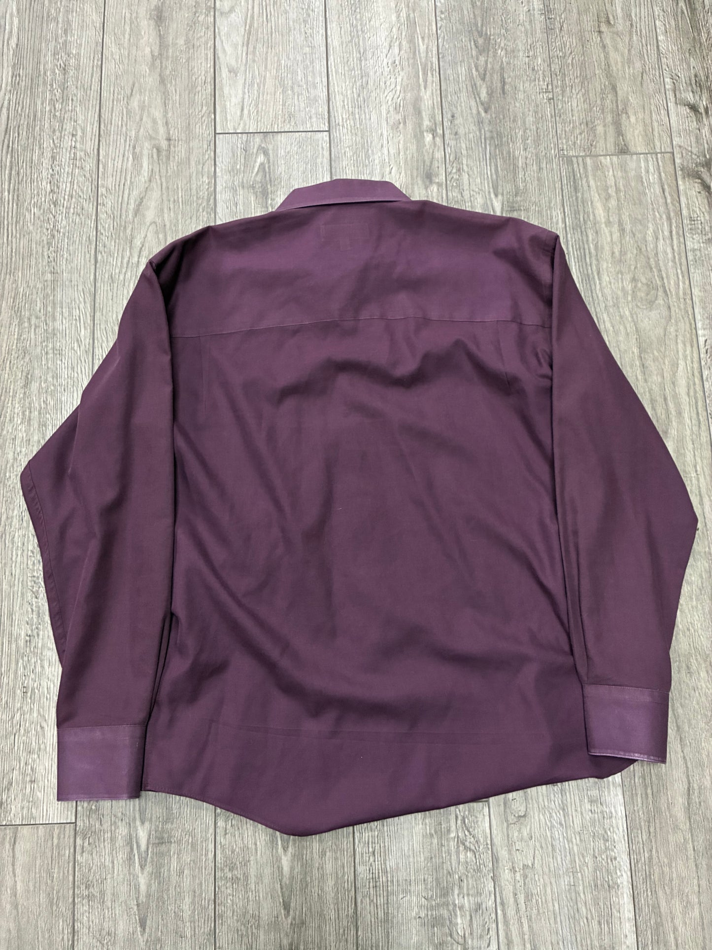 L - Vintage Yves Saint Laurent Rich Plum Long Sleeve Button Up Shirt