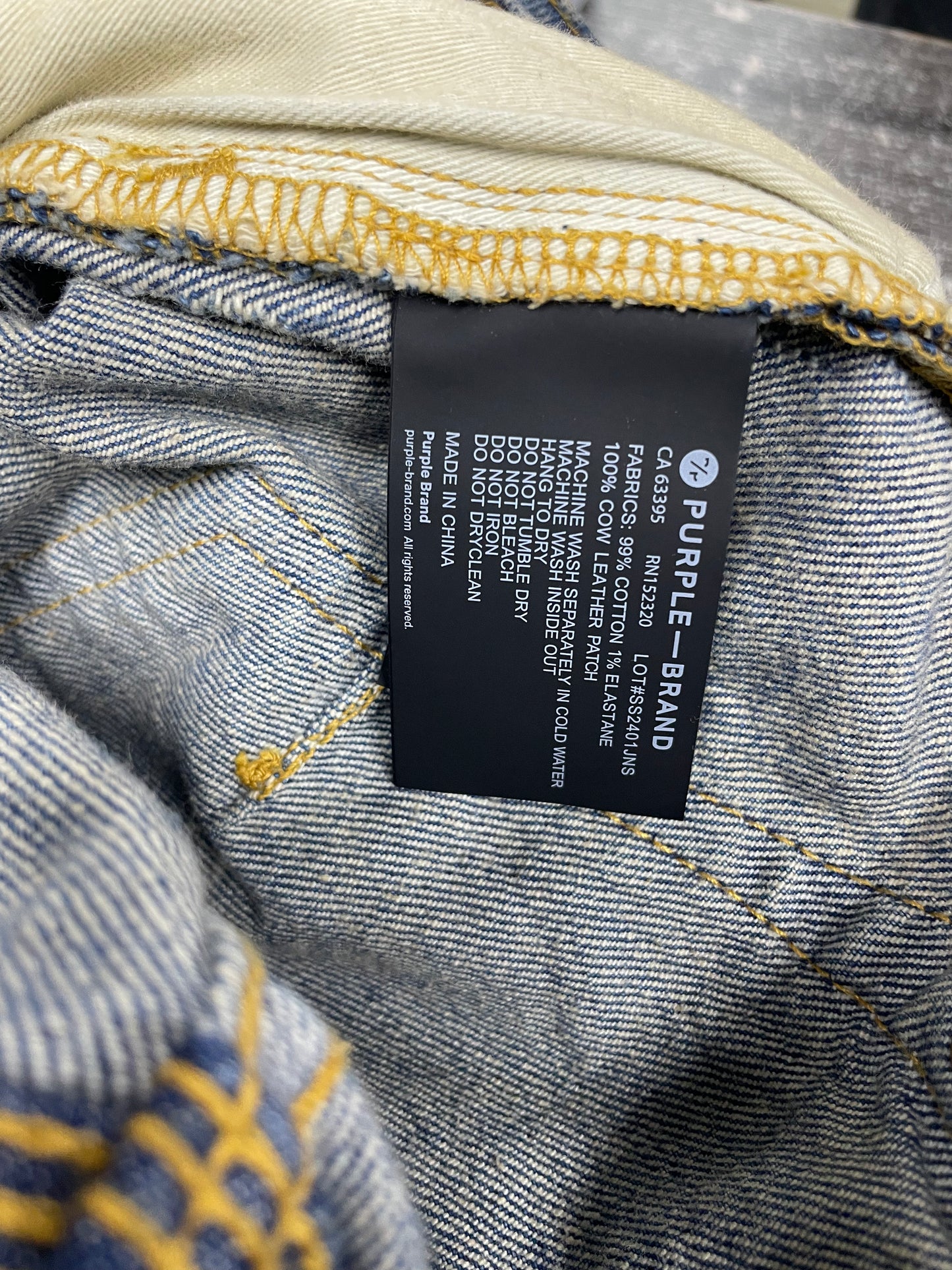 30-Purple Jeans P004 Flare Distressed Jeans