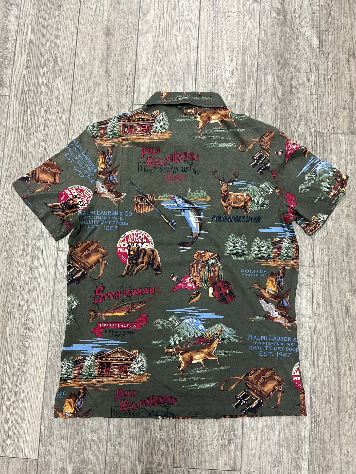 M - Polo Ralph Lauren Sportsman Fishing Print Shirt