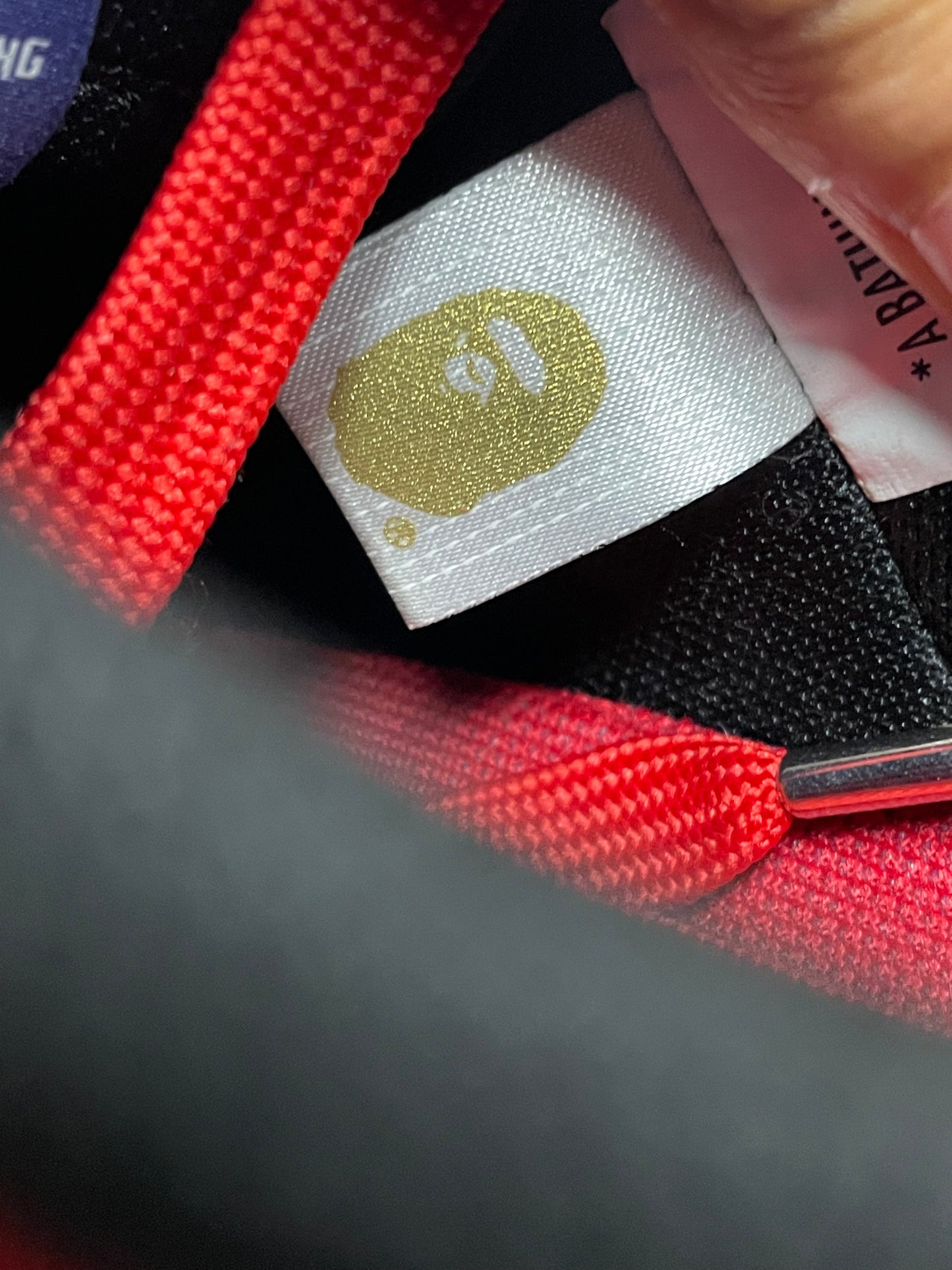11-a bathing ape bapesta #1 red/white