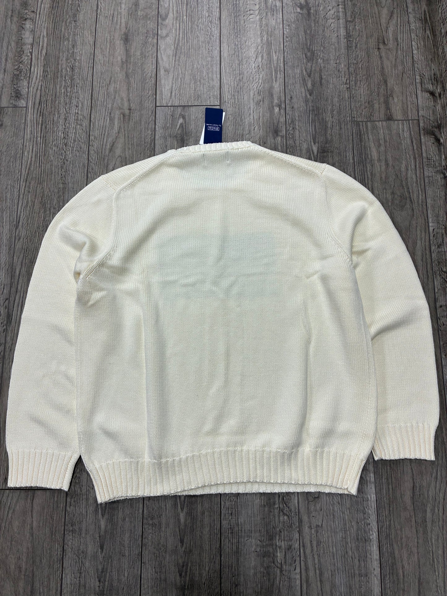 XXL - Polo Ralph Lauren Classic American Flag Cream Sweater