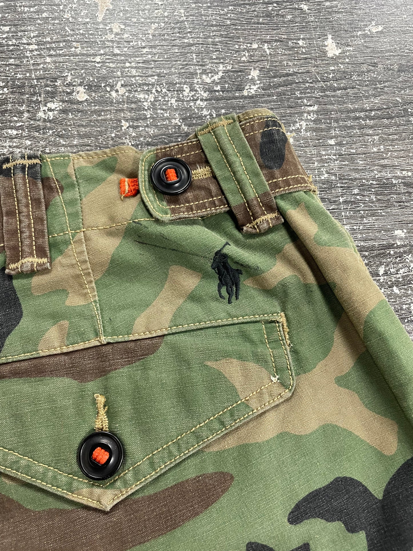 34-Polo Ralph Lauren Woodland Camo Button Cargo Pants