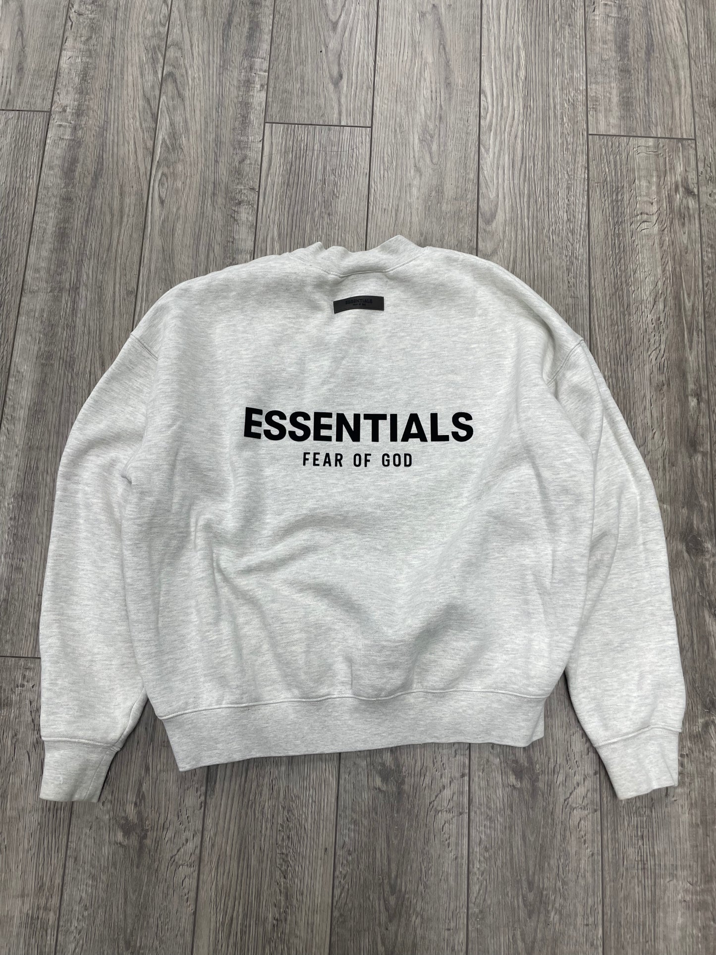 S-Fear Of God Essentials Light Grey Sweatshirt