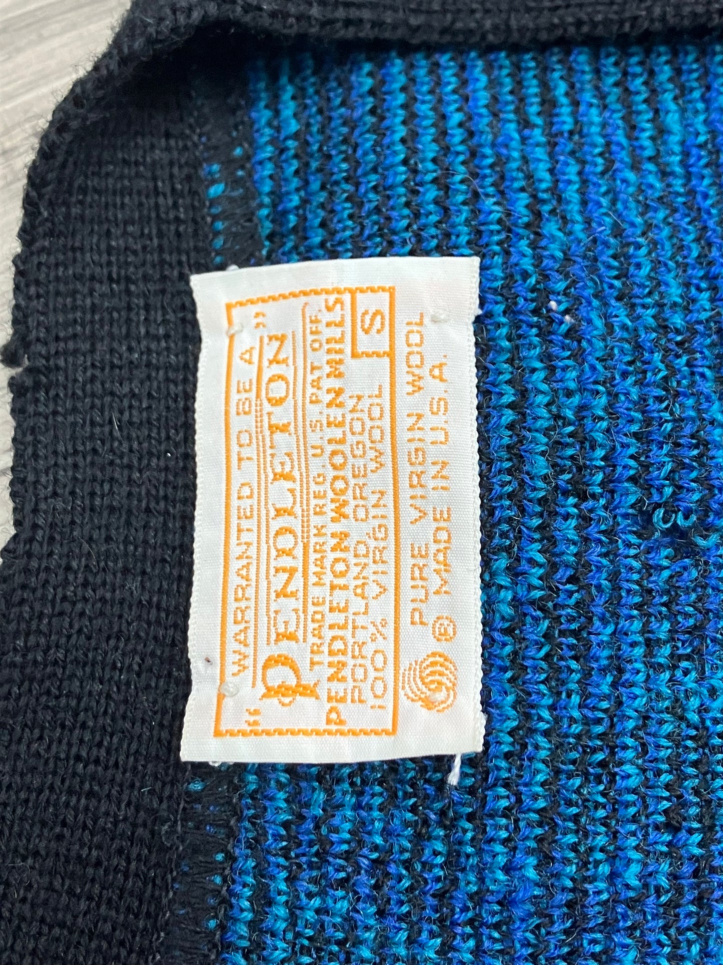 S-Vintage Pendleton Blue Cardigan