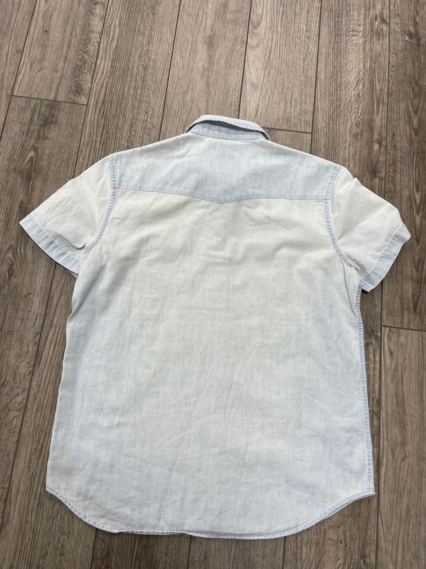 XL-Polo Ralph Lauren Light-Wash Denim Western Snap Shirt
