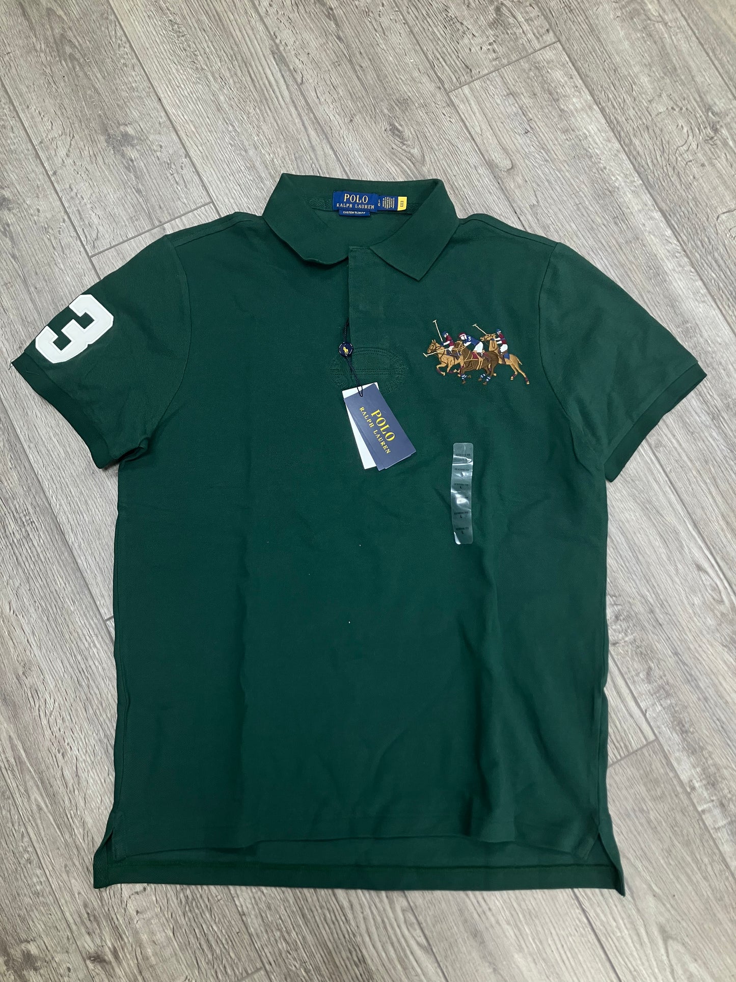 L-Ralph Lauren Triple Horse Polo green