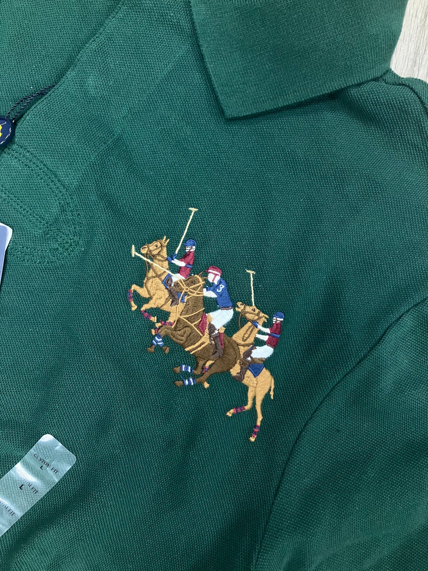 L-Ralph Lauren Triple Horse Polo green