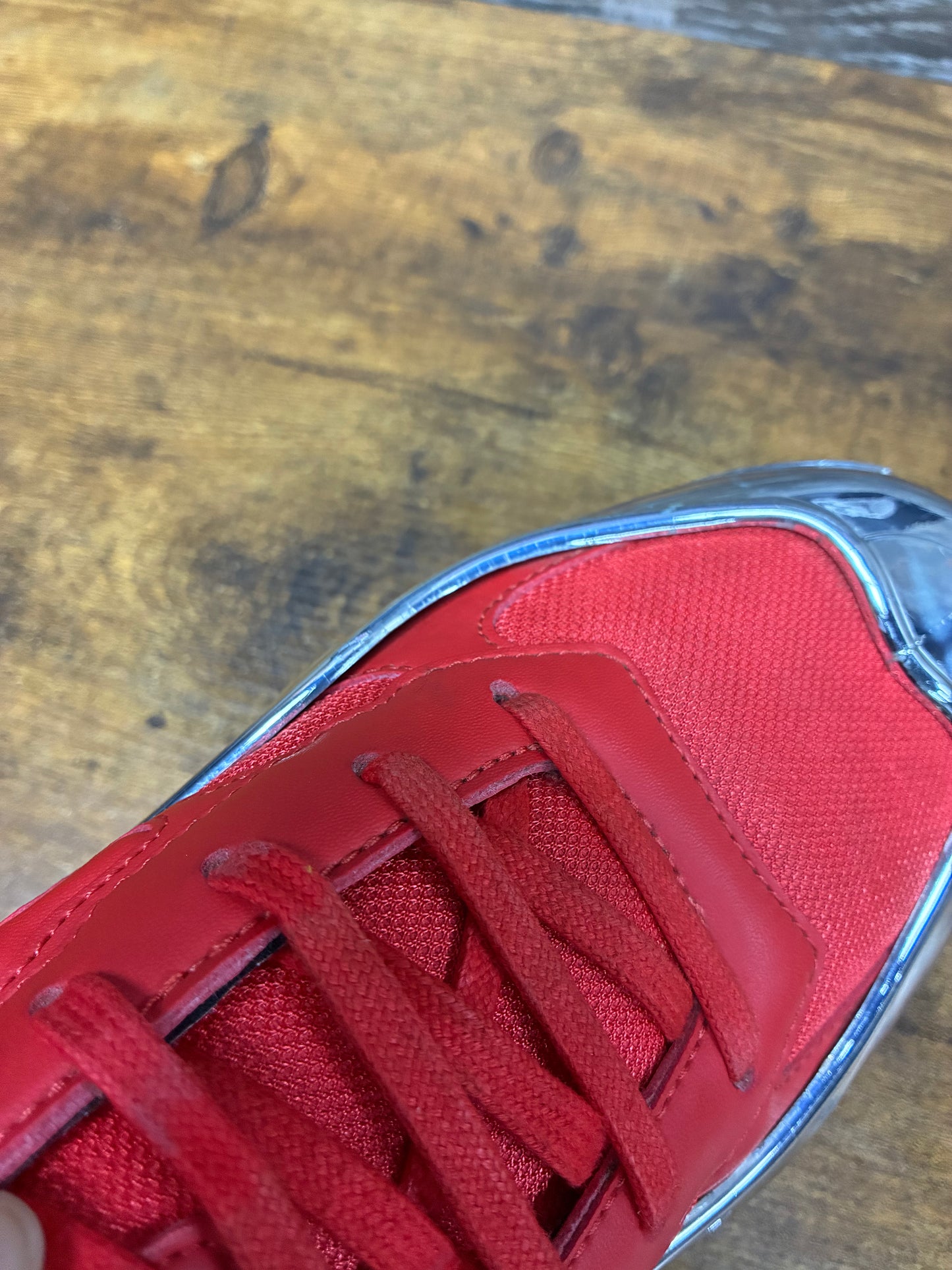 9 - Adidas Ozweego Raf Simons Red Silver Metallic