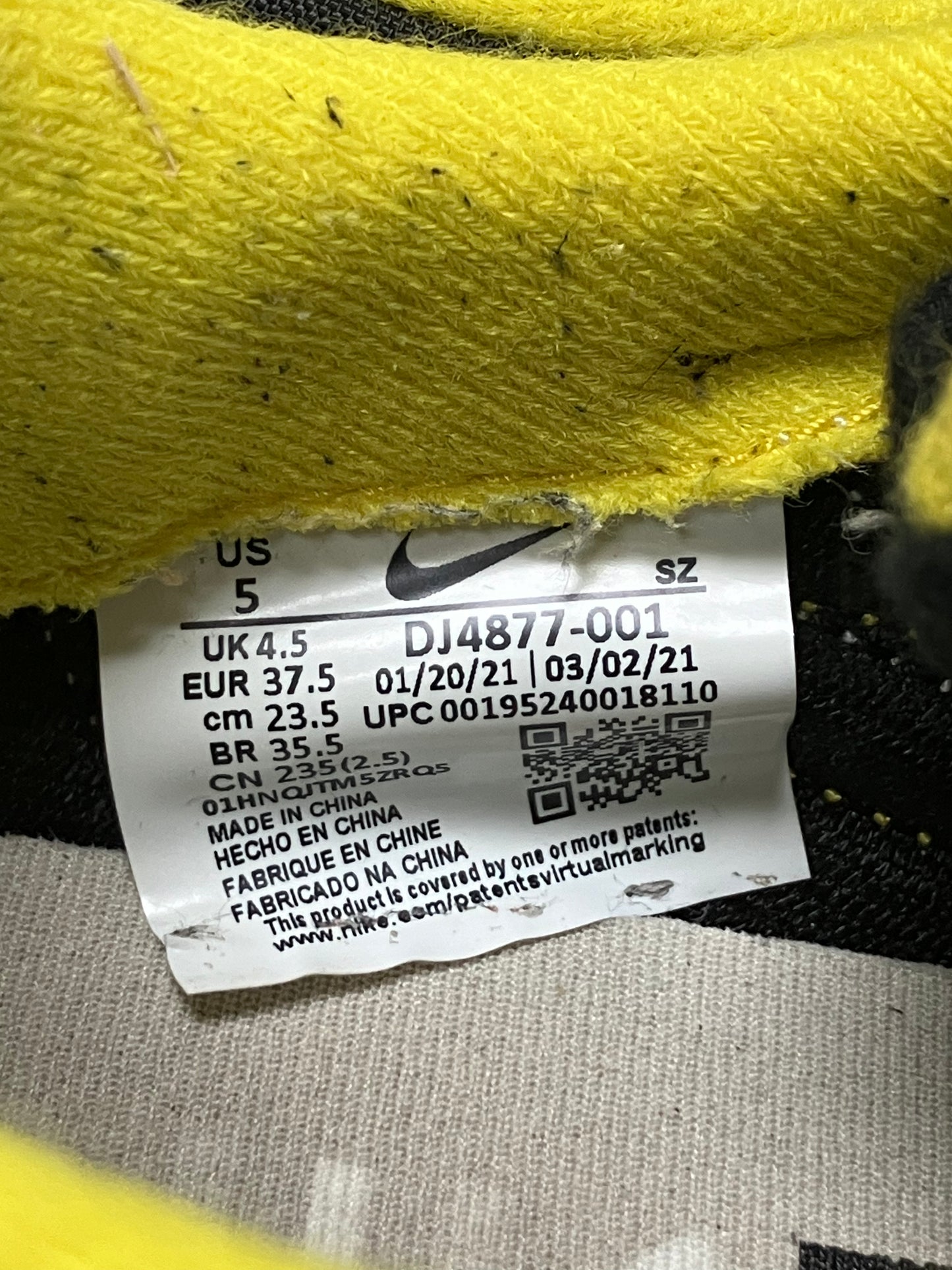 Nike LD Waffle sacai Undercover Black Bright Citron Size 5