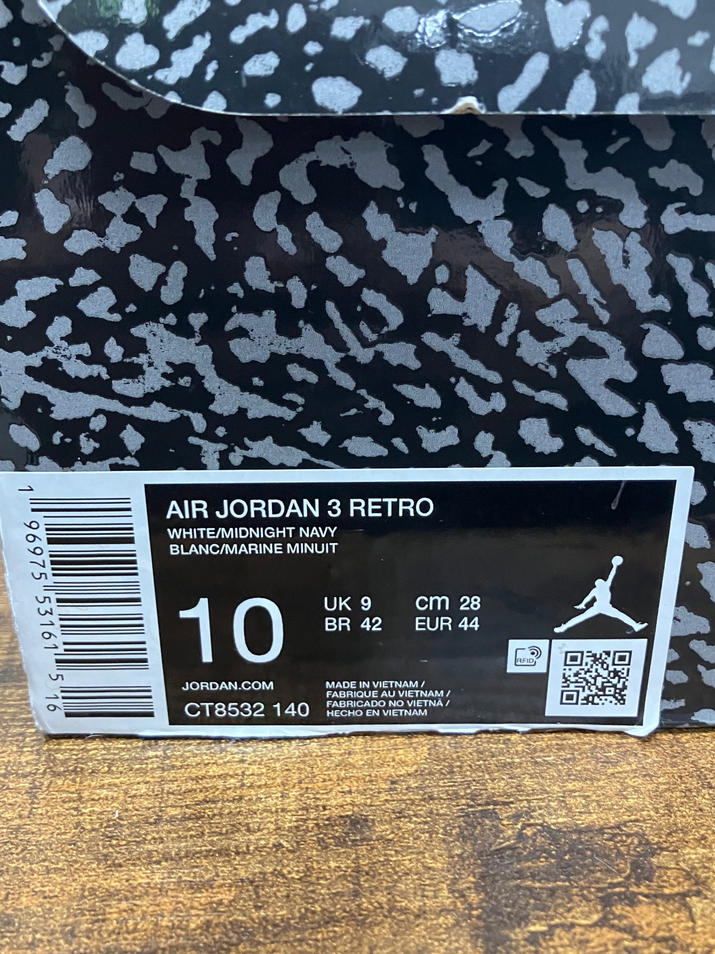 10-Air Jordan 3 Midnight navy