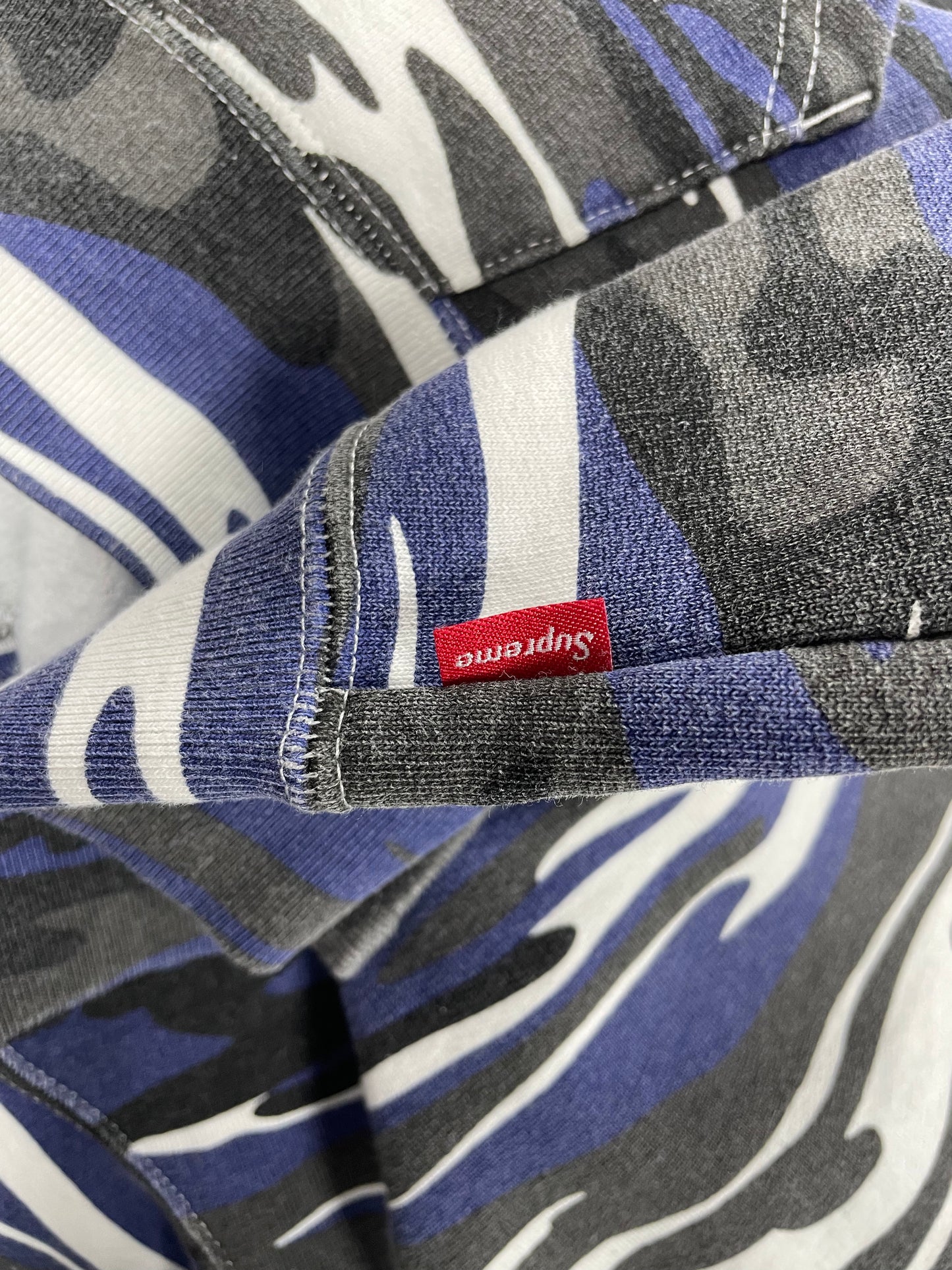 2XL-Supreme Performance Blue Camo Zip Up Hoodie