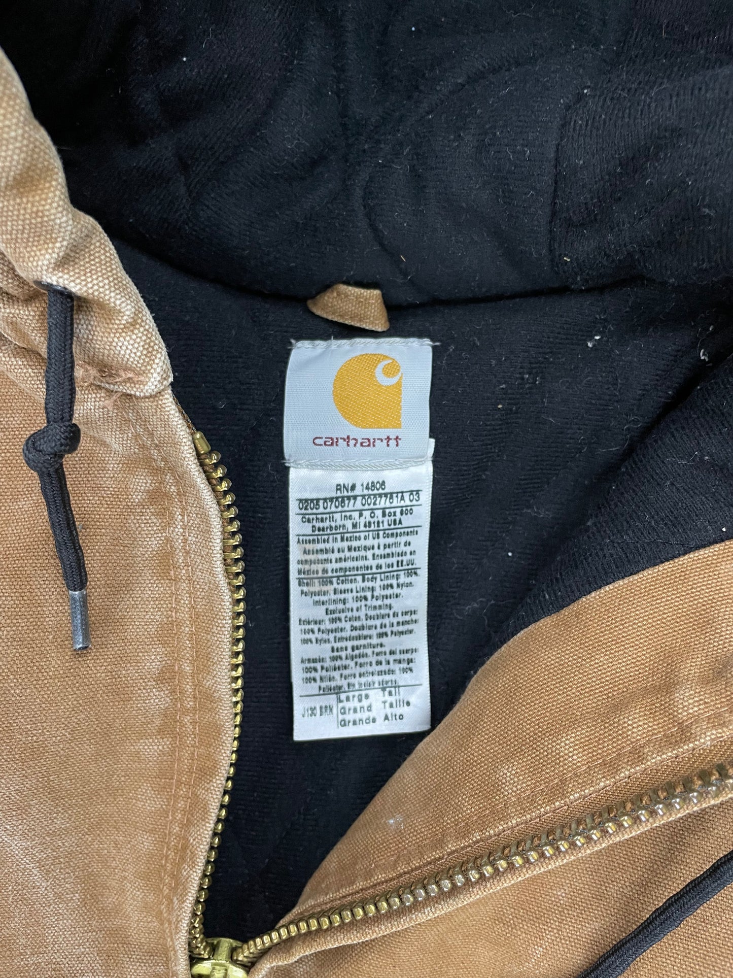 Carhartt Light Brown Jacket Size L