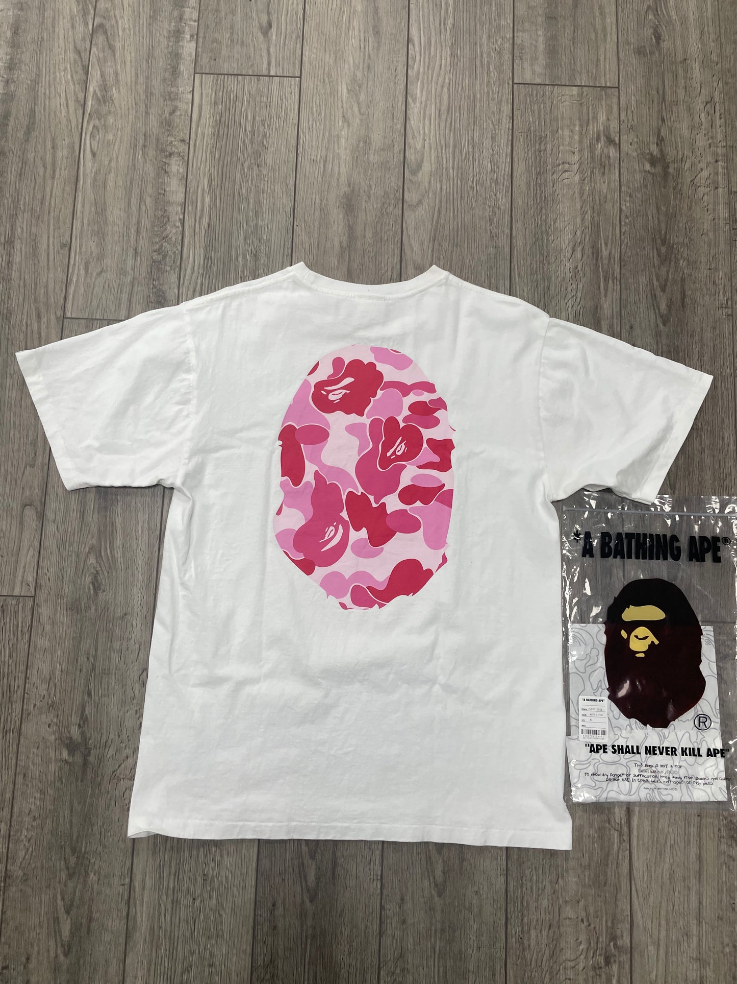 XL-Bape ABC Pink Camo Ape Head tee
