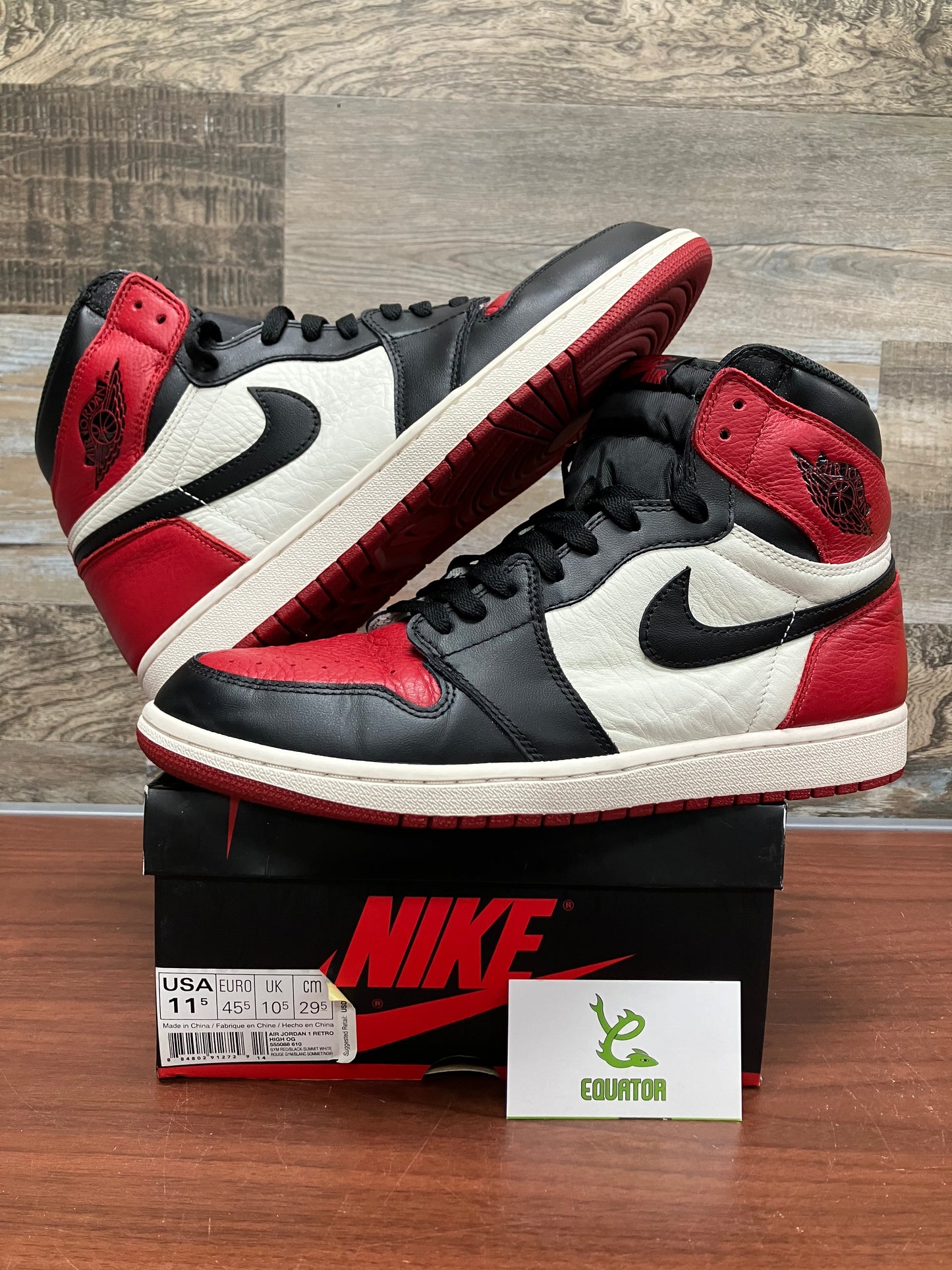 Jordan 1 Retro High Bred Toe Size 11.5