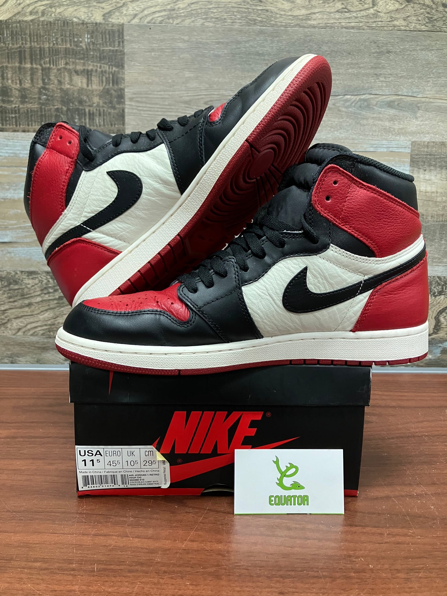 Jordan 1 Retro High Bred Toe Size 11.5