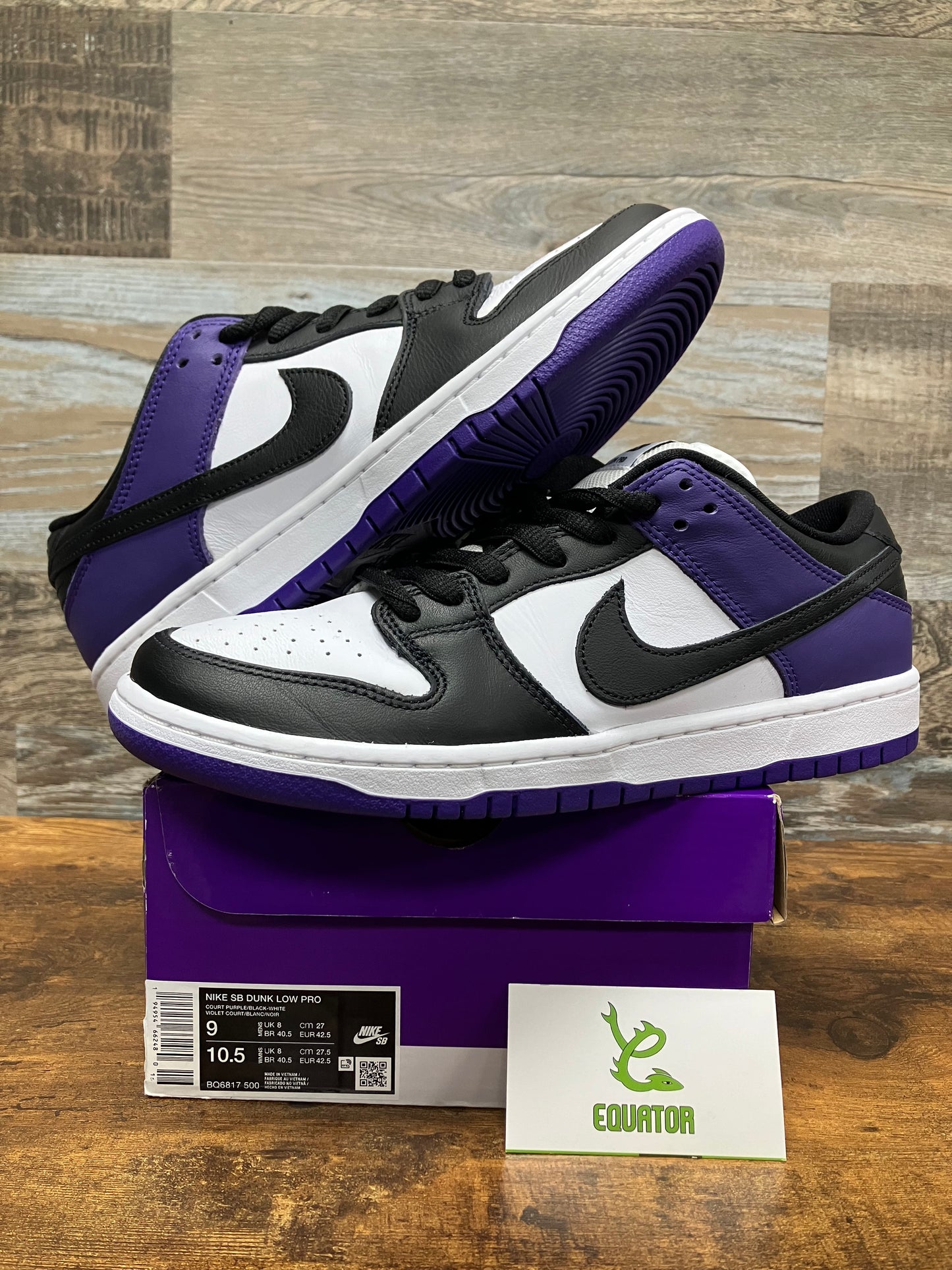 Nike SB Dunk Low Court Purple Size 9