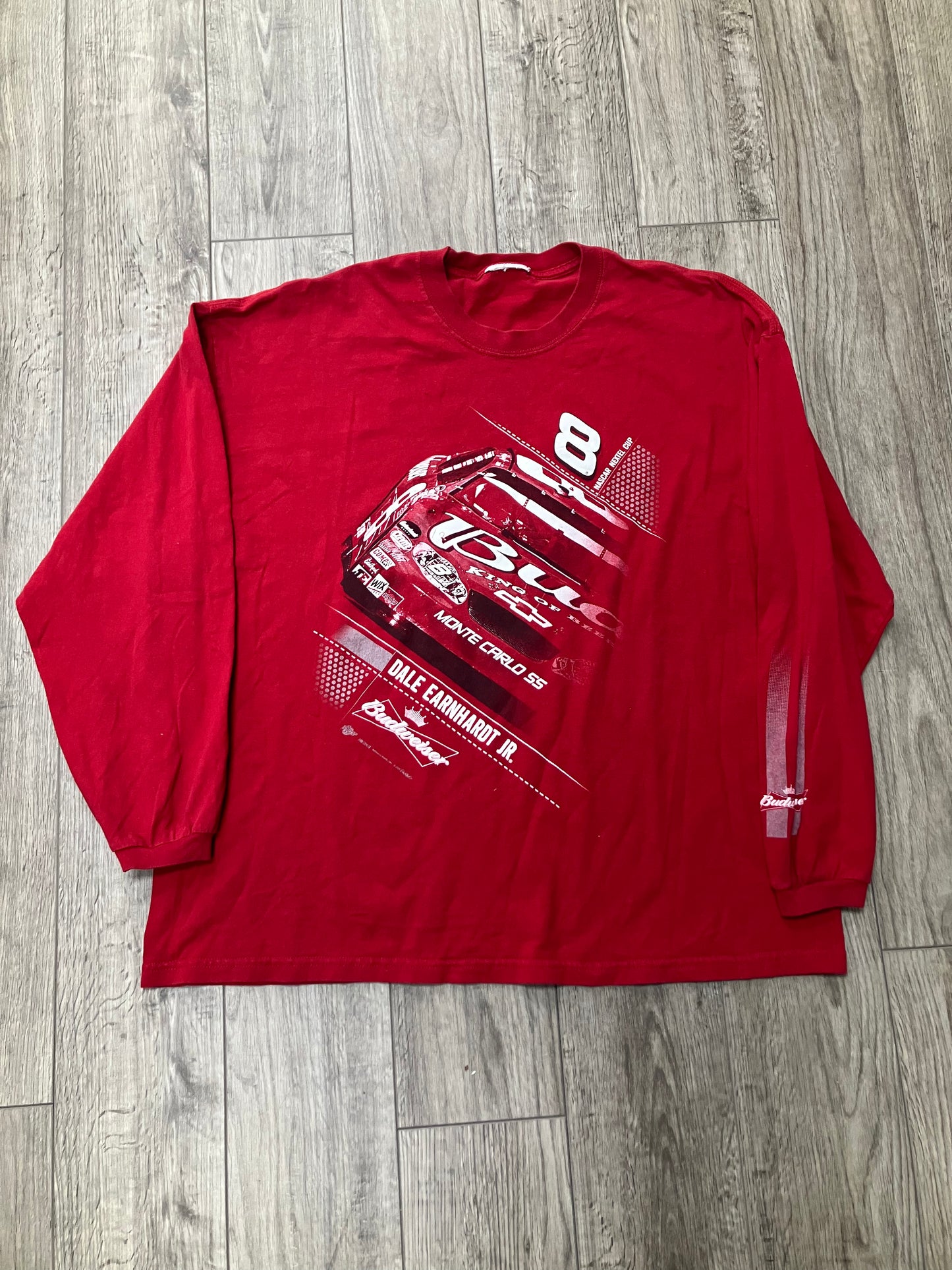 Dale Earnhardt Jr Red Long Sleeve Tee Size XL