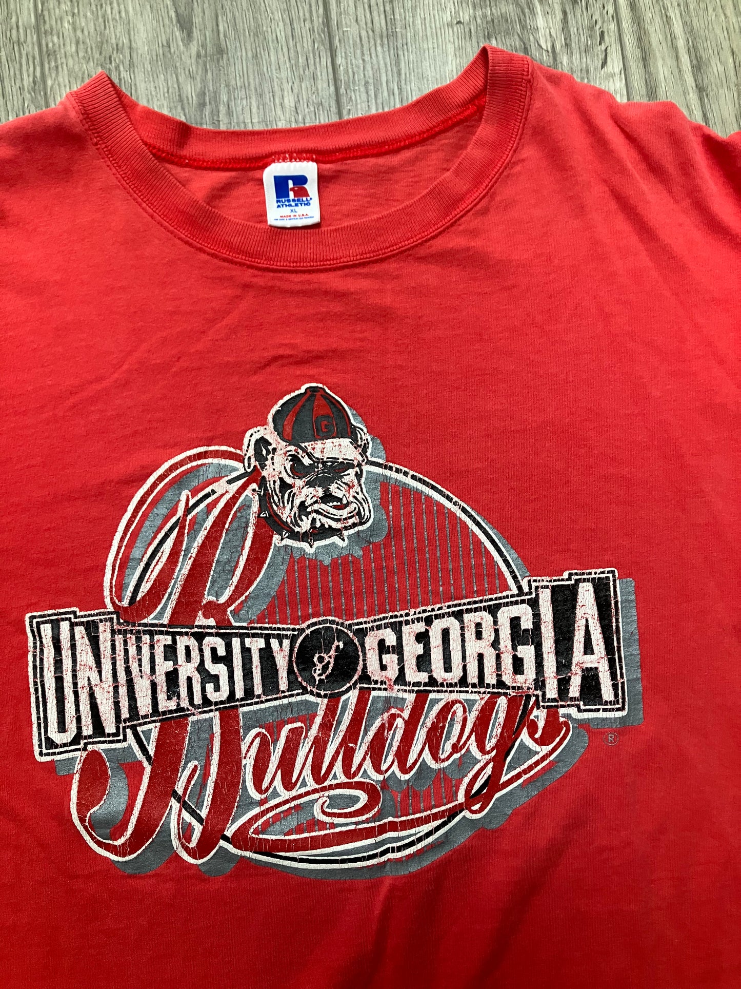 Vintage Russell UGA Bulldogs Tee Size XL