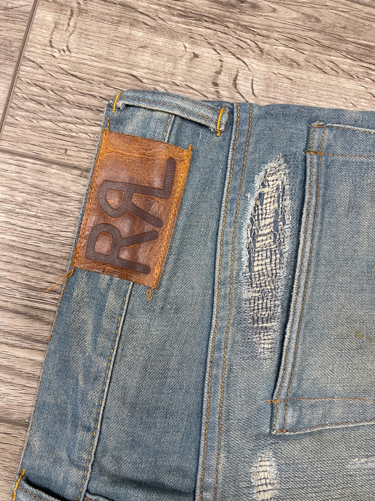 32-RRL 5 Pocket Distressed Selvedge Jeans