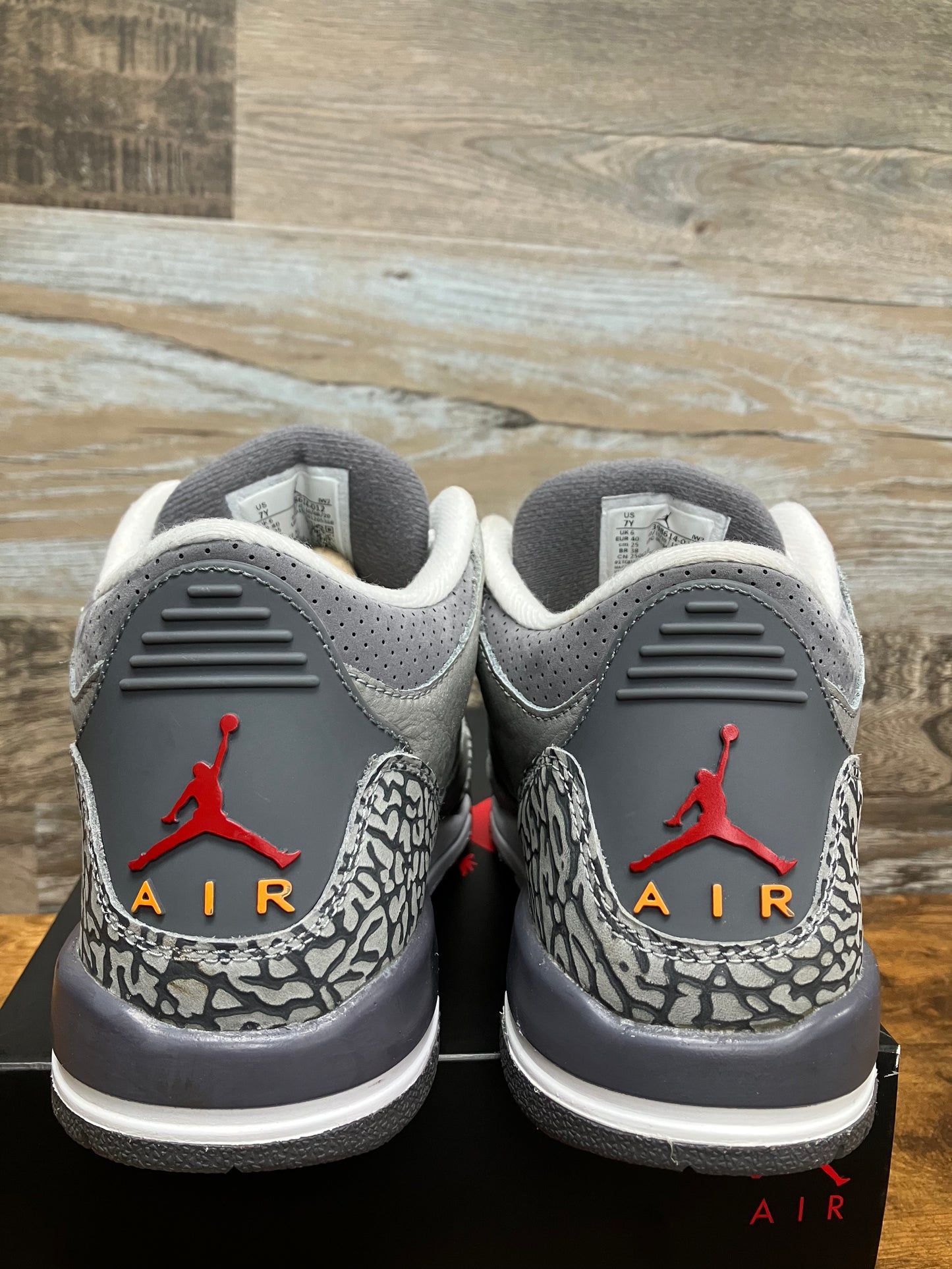 7Y-Air Jordan 3 cool grey