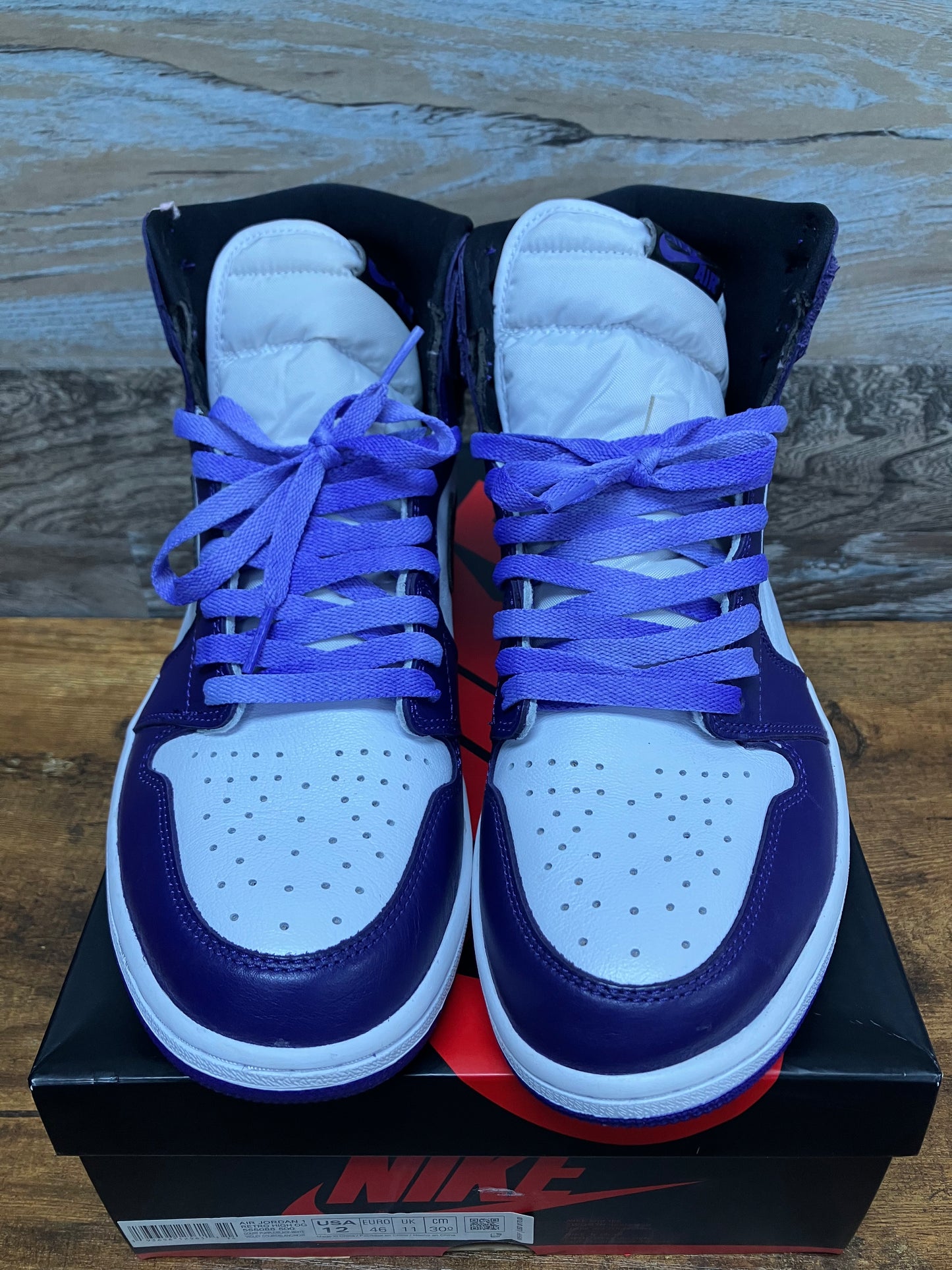 Air Jordan 1 Court Purple Sz 12