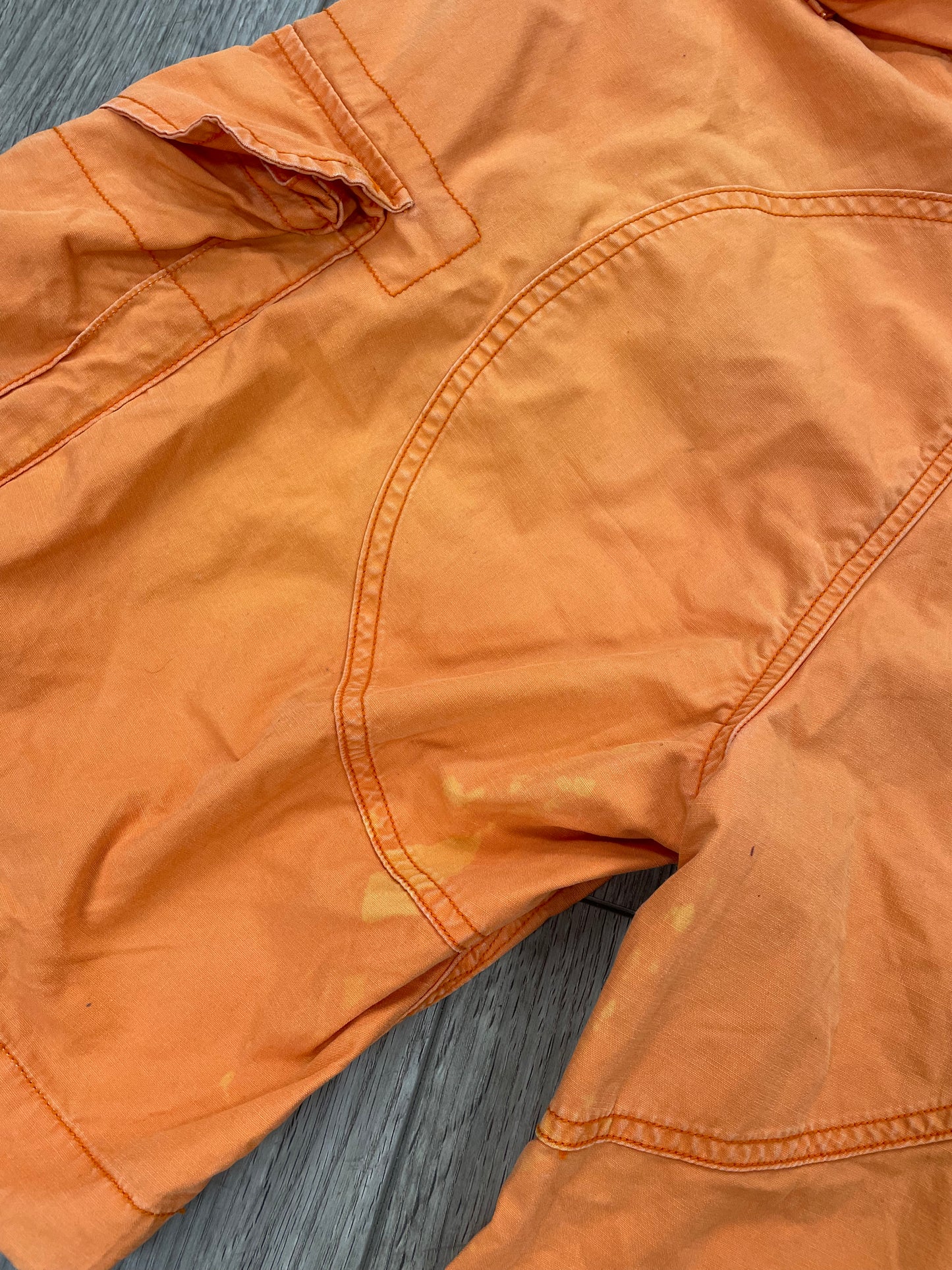 34-Polo Ralph Lauren Surplus Fit Big Button Orange Cargo Shorts