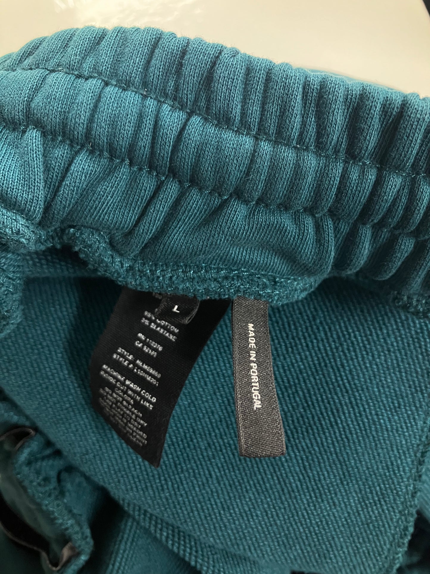 L-Helmut Lang Teal Sweatpants