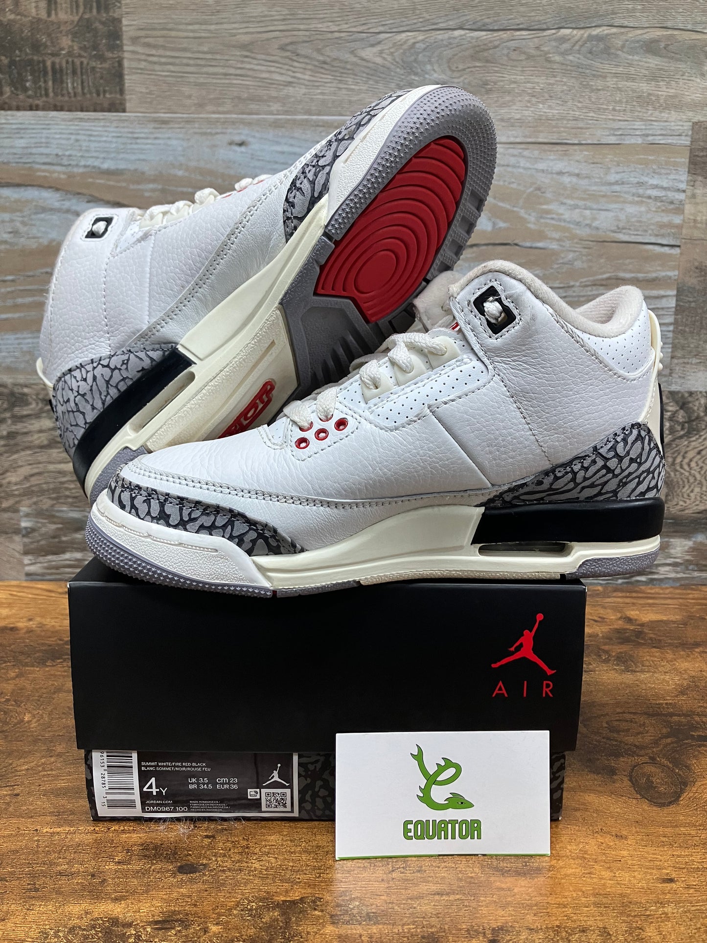 Jordan 3 Retro White Cement Reimagined GS Size 4y