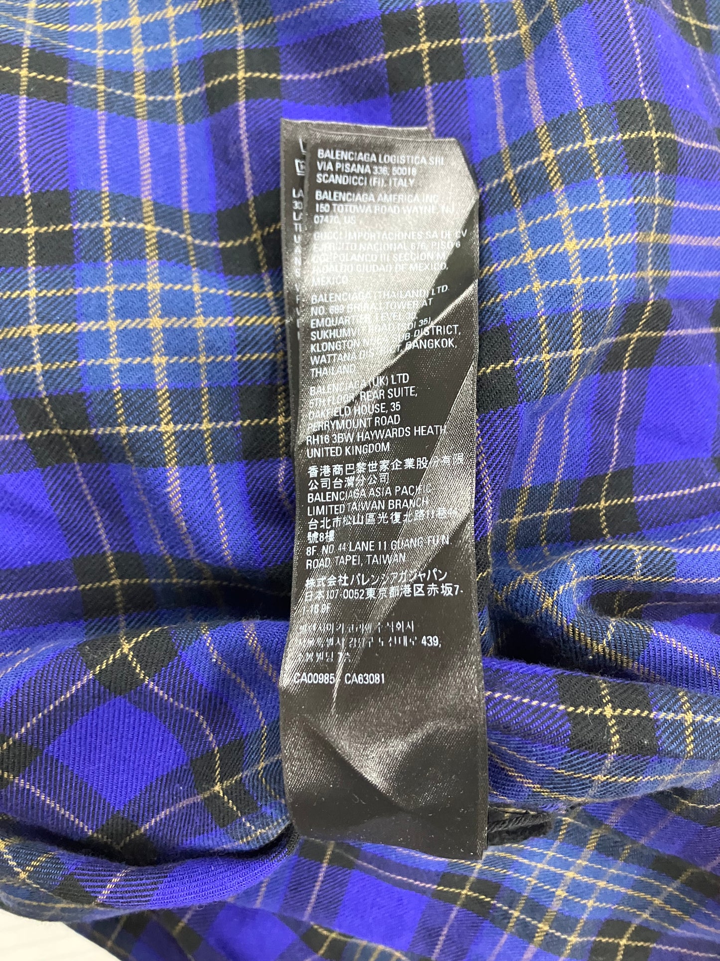 2-Balenciaga Hybrid Flannel Longsleeve shirt