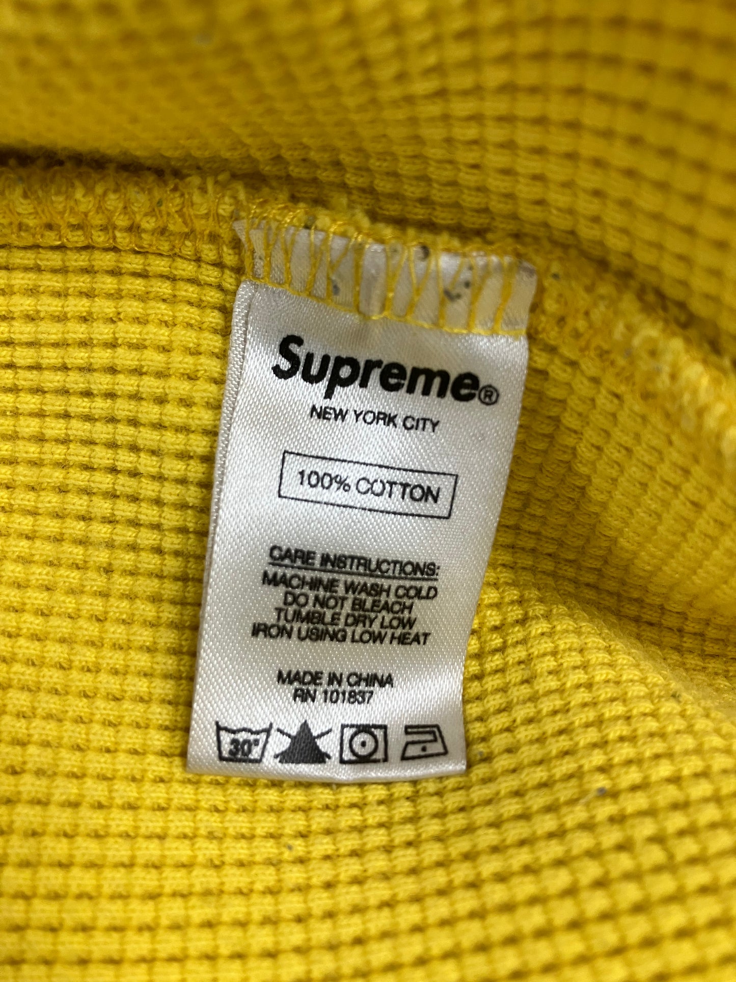 L-Supreme Yellow Thermal Long sleeve