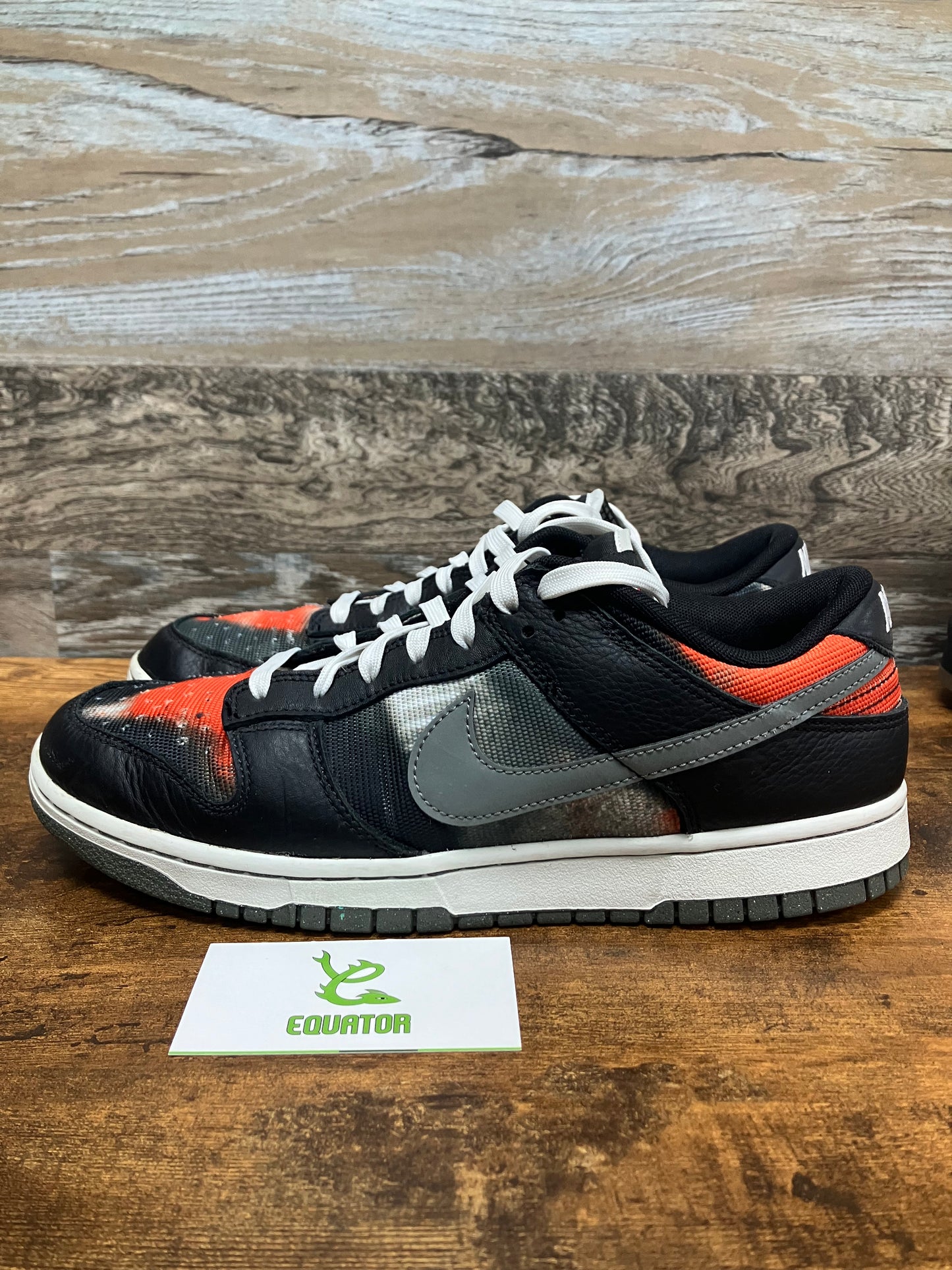 Nike Dunk Low Graffiti Black Red Size 10.5