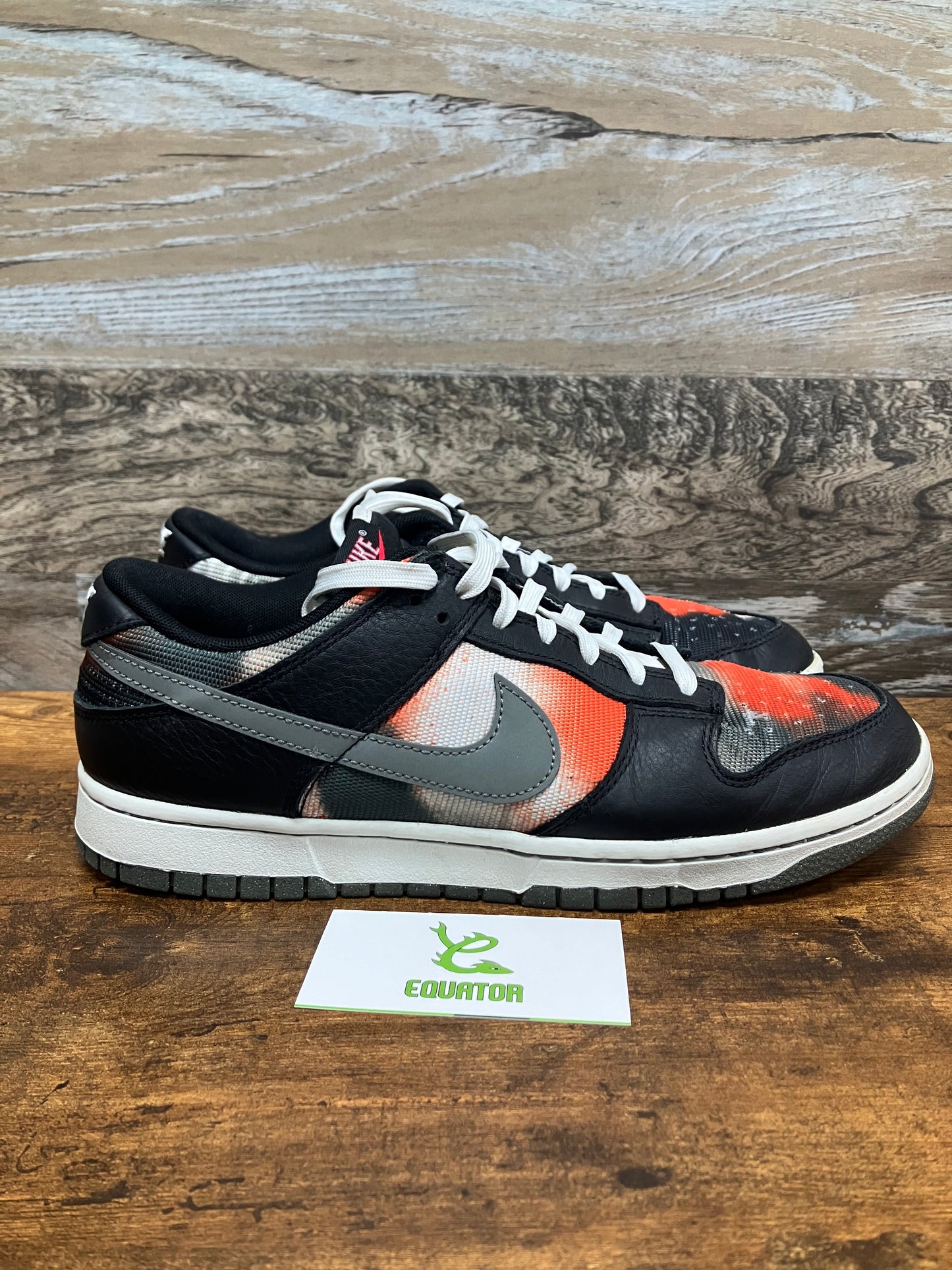 Nike Dunk Low Graffiti Black Red Size 10.5