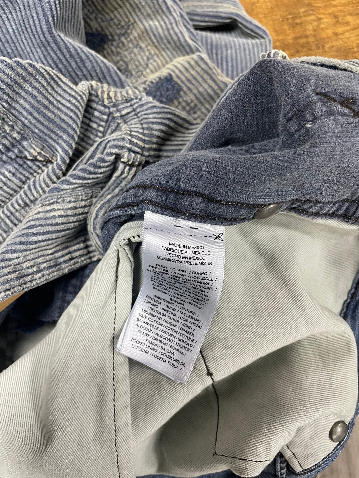 32 - RRL Distressed Indigo Corduroy Pants