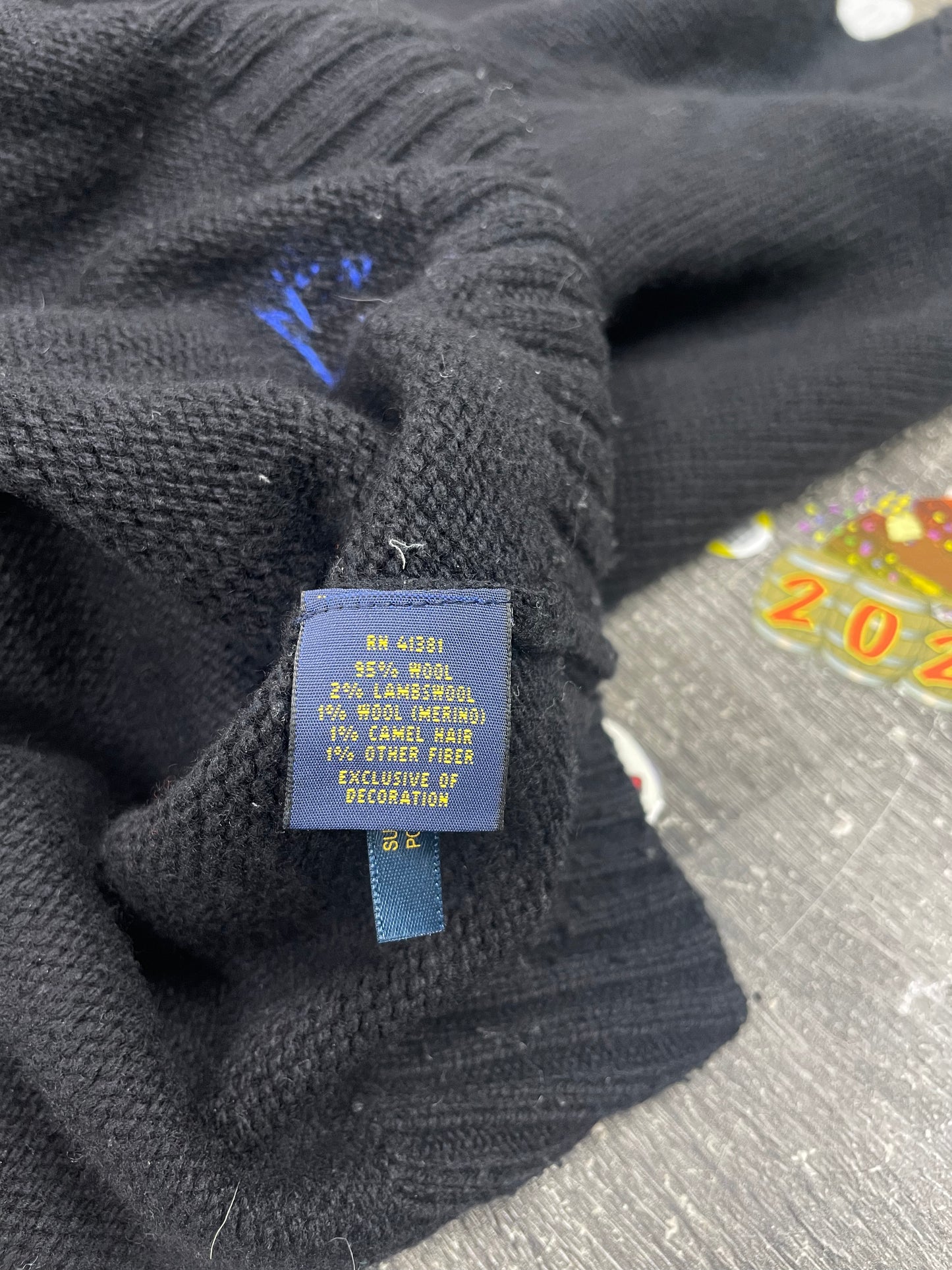 M-Polo Ralph Lauren Ski Bear Wool Sweater