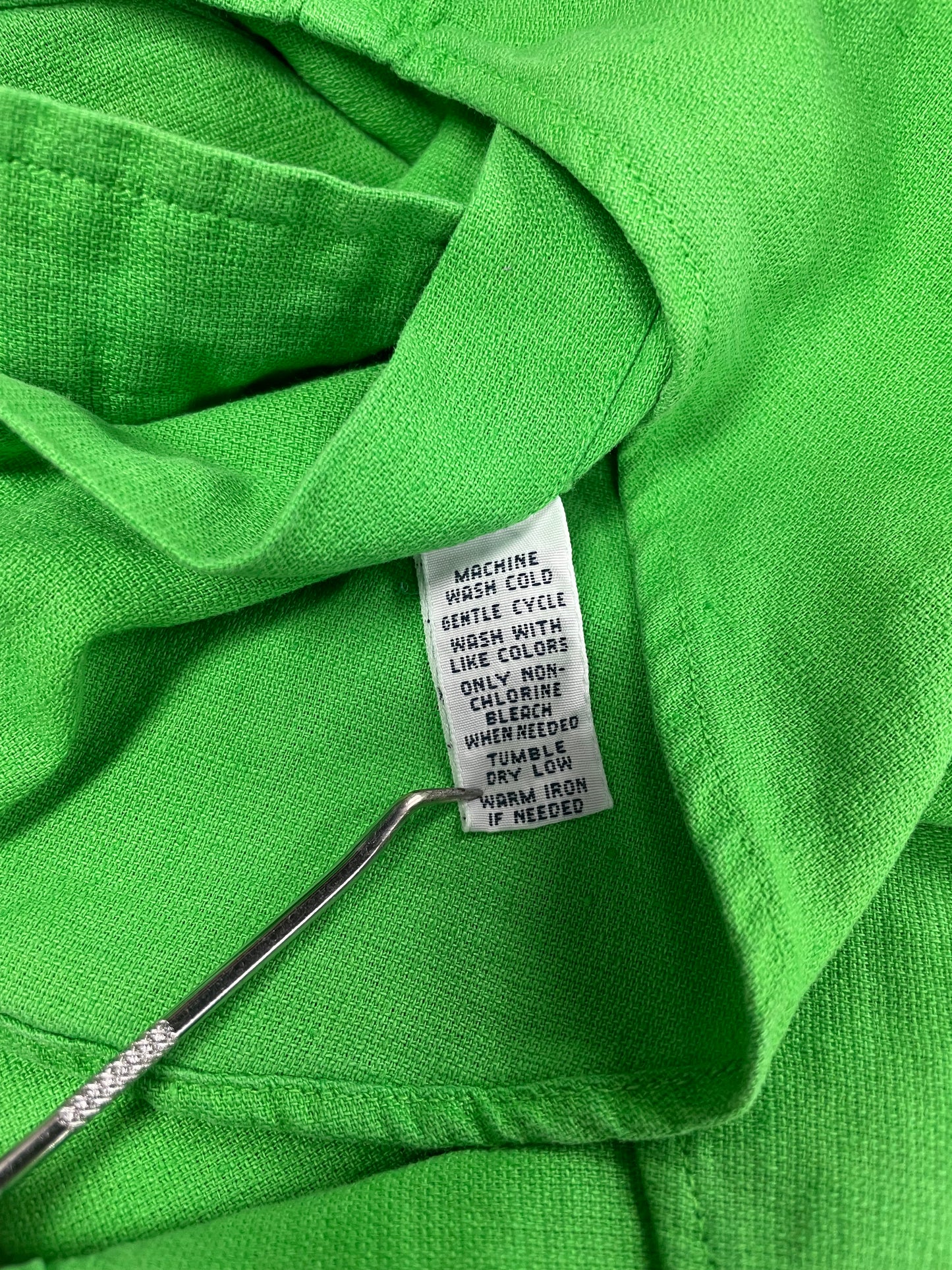 L - Polo Ralph Lauren Green Button Up Linen Shirt