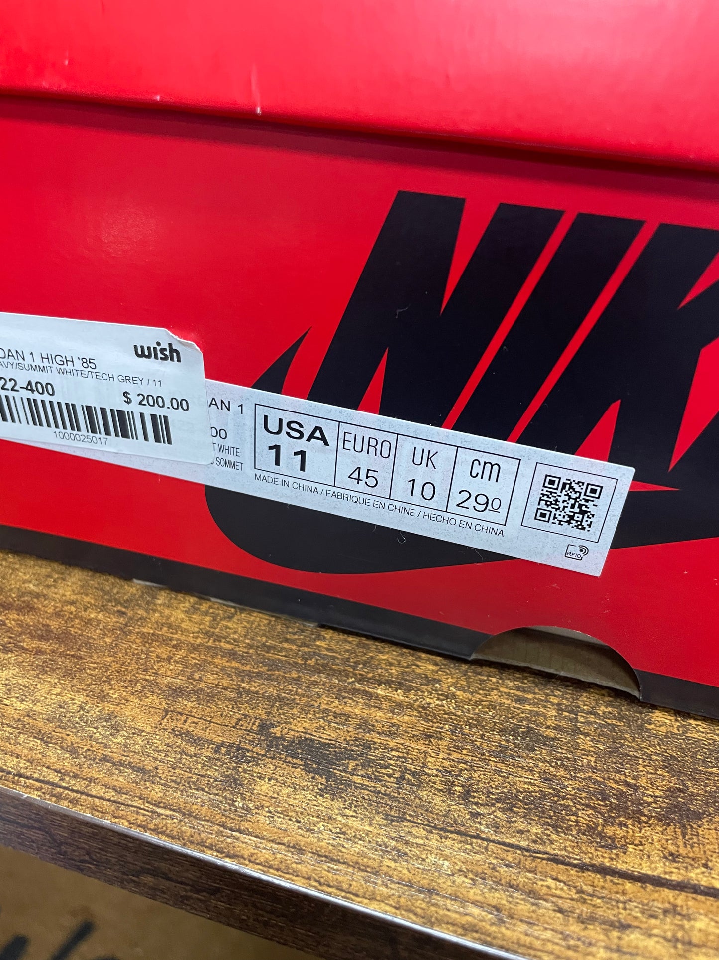 Jordan 1 Retro High ‘85 Georgetown Size 11