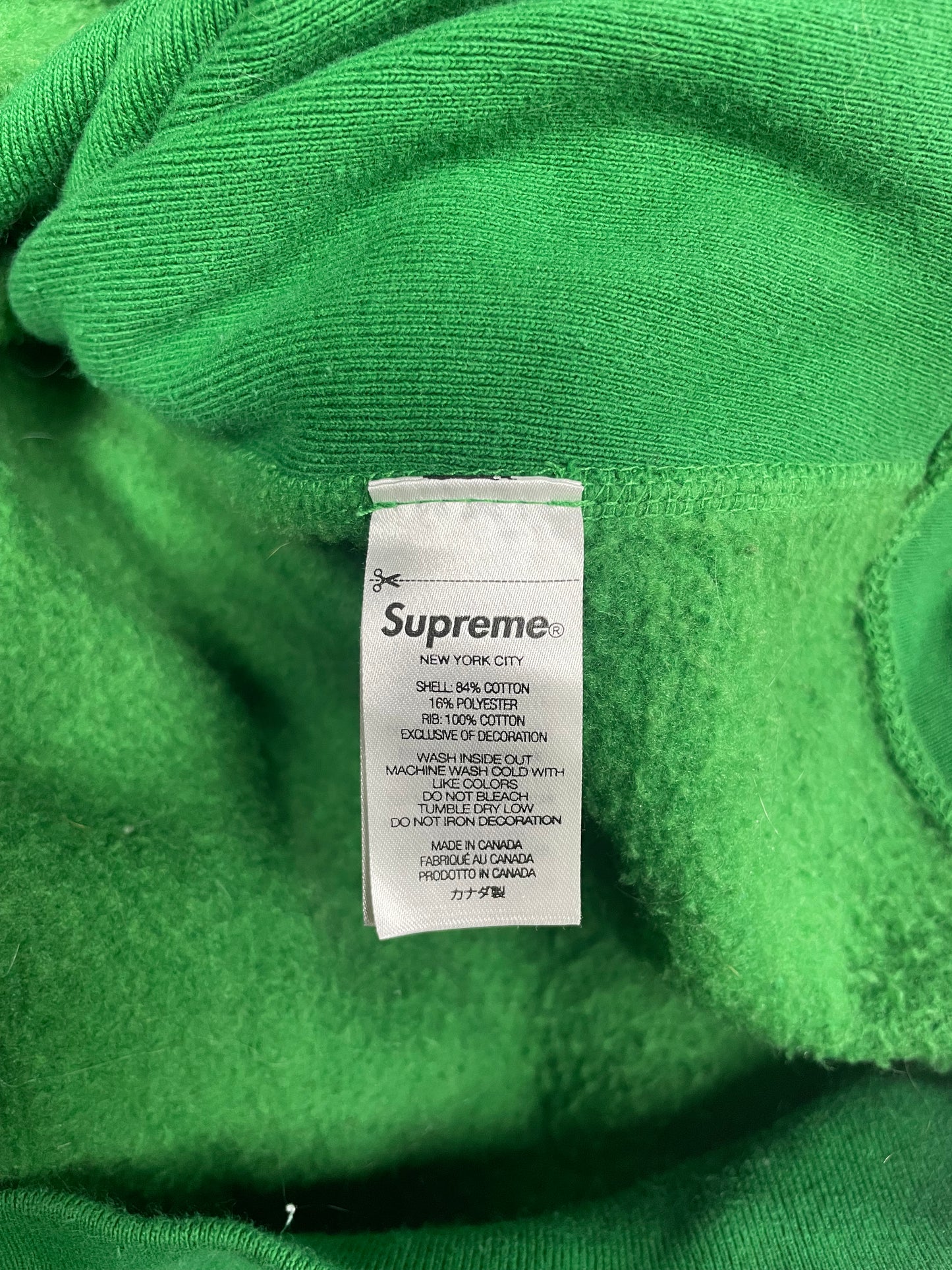 XXL - Supreme Green Box Logo Sweatshirt Hoodie