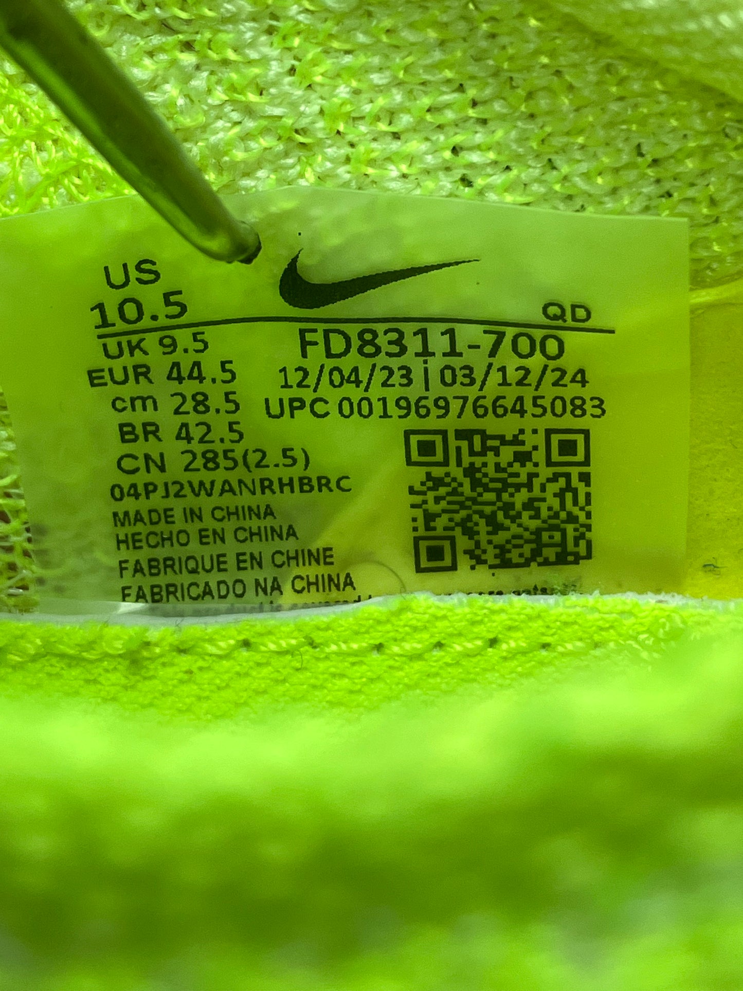 10.5-Nike Air Zoom Alphafly next% 3 Fast Pack