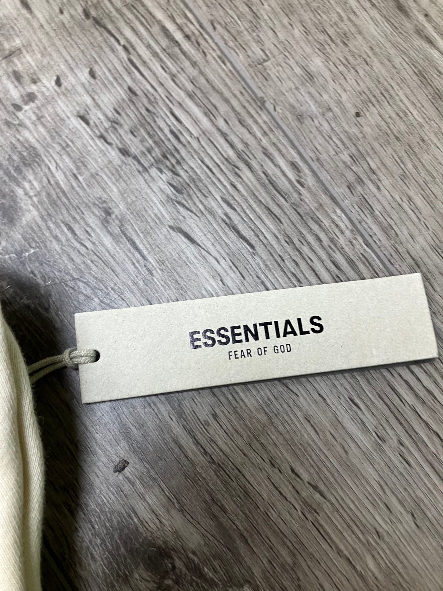 Fear of God Essentials Cream Hoodie Size L