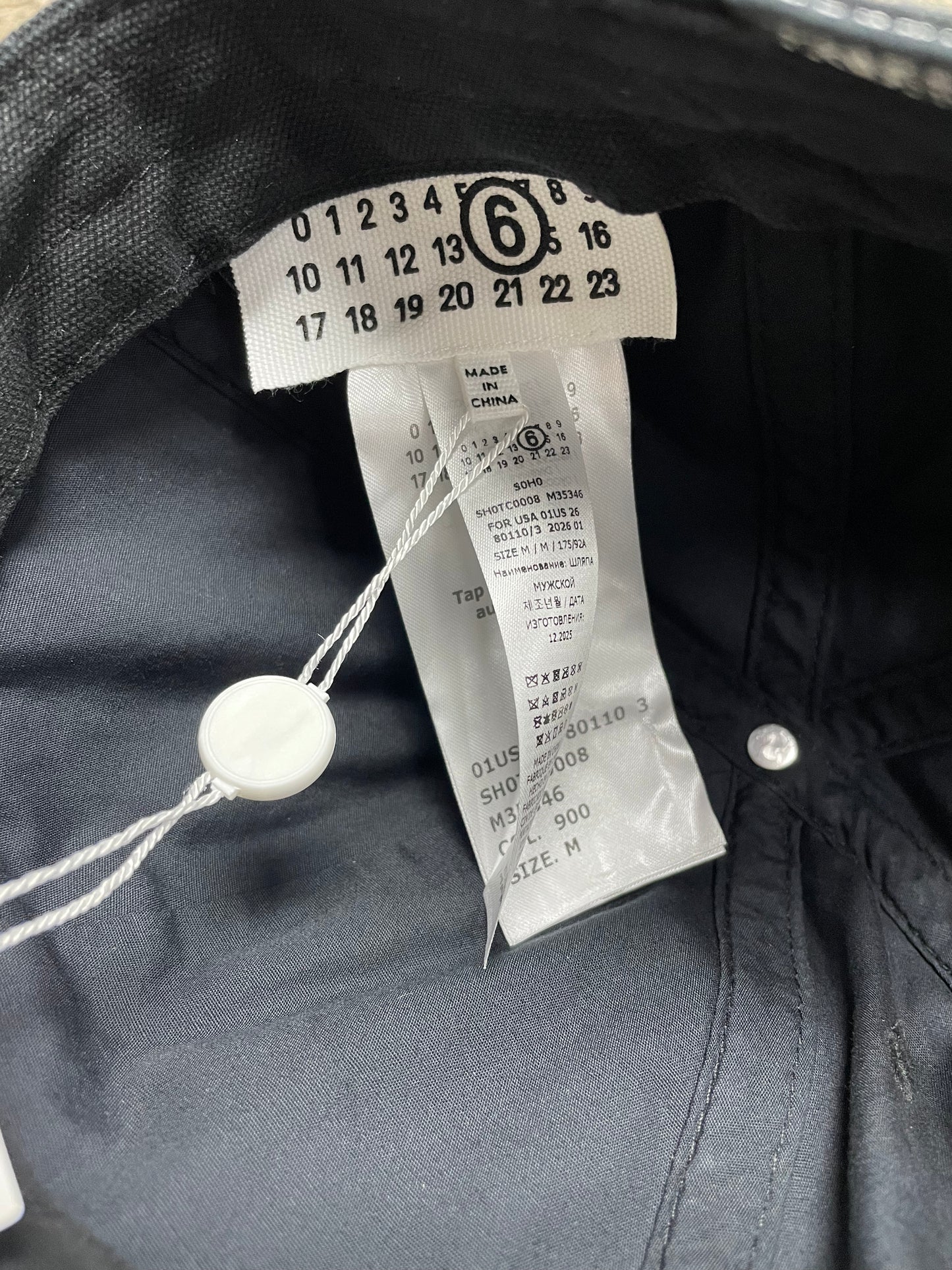 M - MM6 Maison Margiela Cotton Canvas Dad Hat