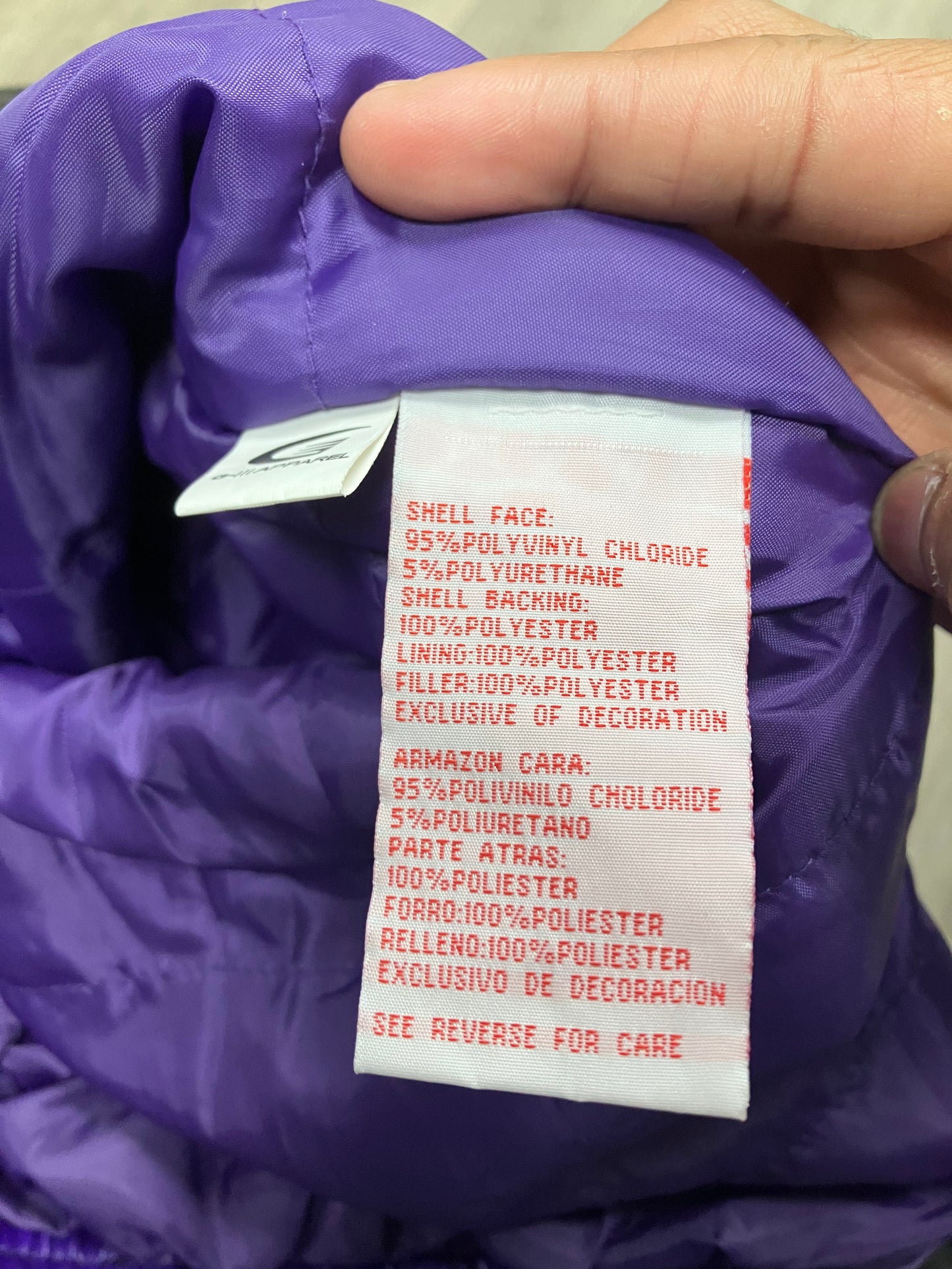 Minnesota Vikings Leather Jacket Size M