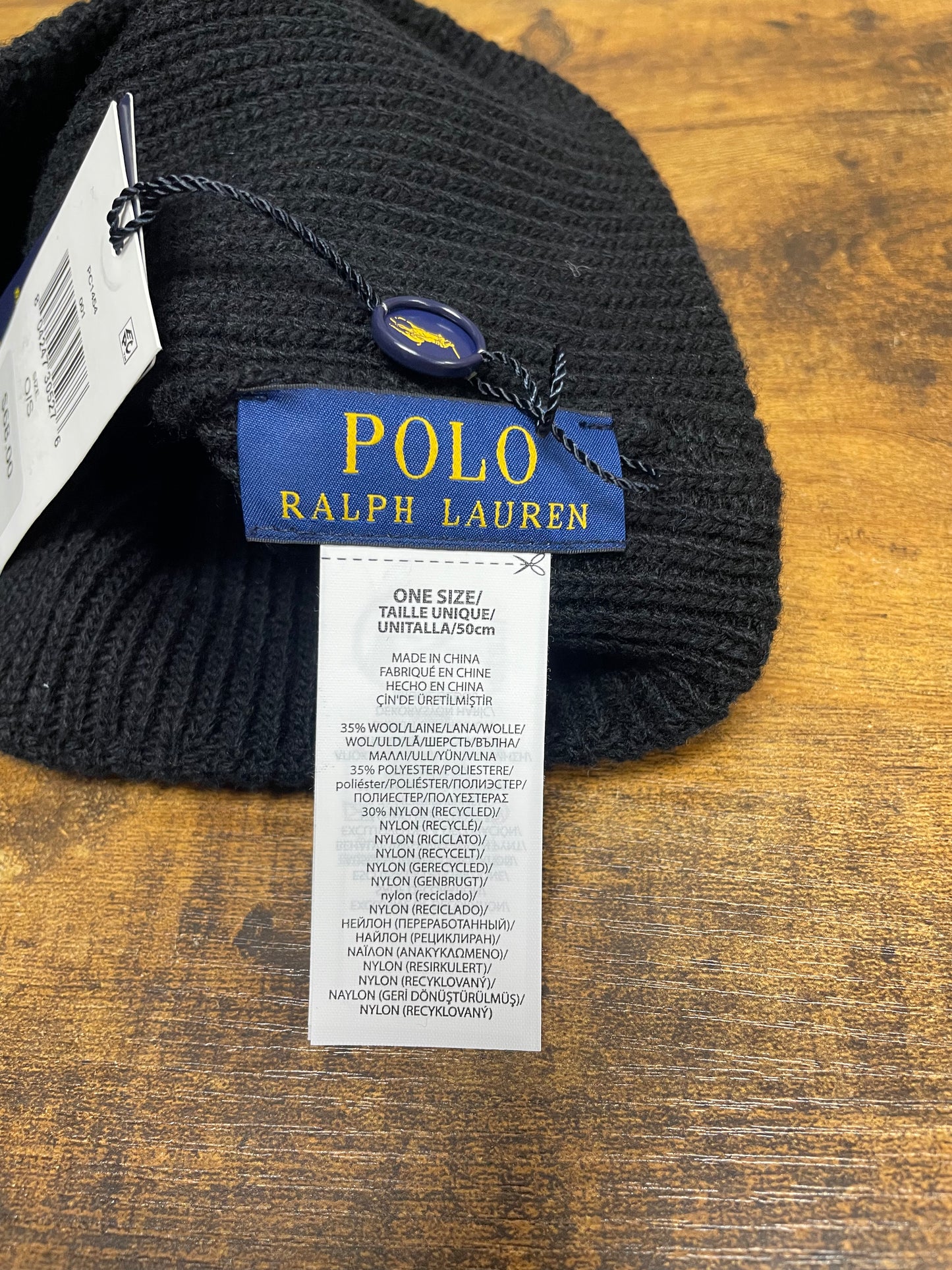 Polo Solid Flag Bear Beanie OS