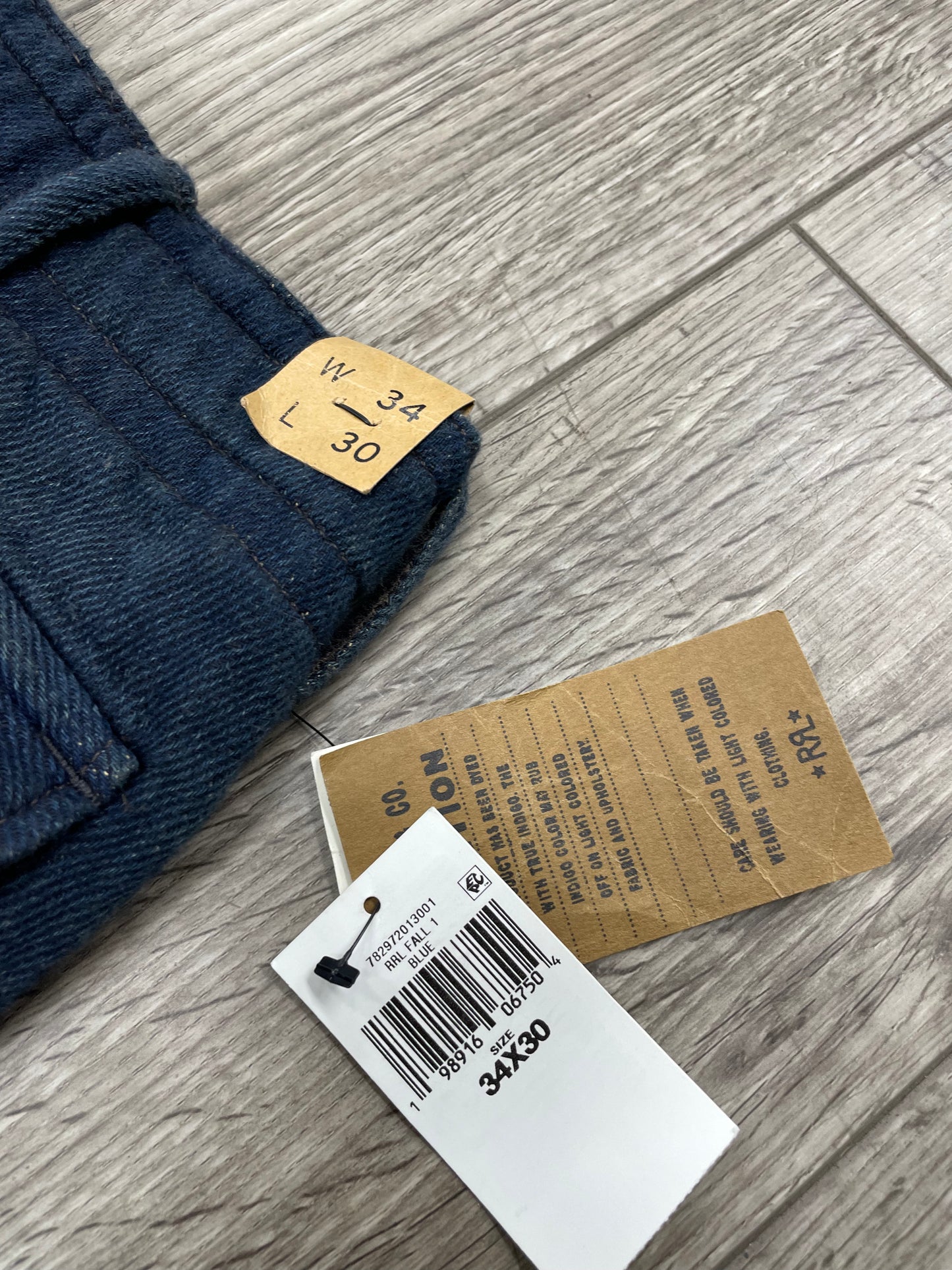 34 - Double RL (RRL) Indigo Double-Faced Twill Cargo Pants