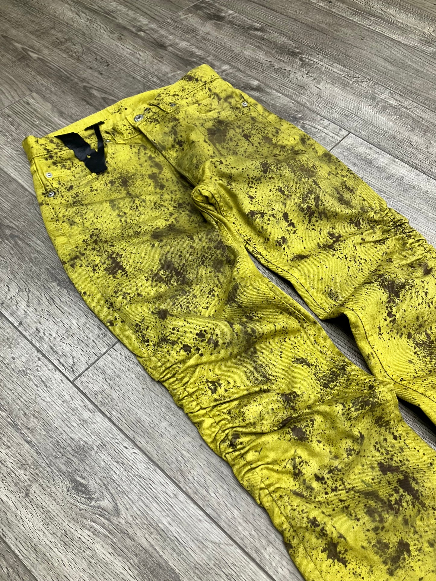 S-Vlone Stack Denim Paint Splatter