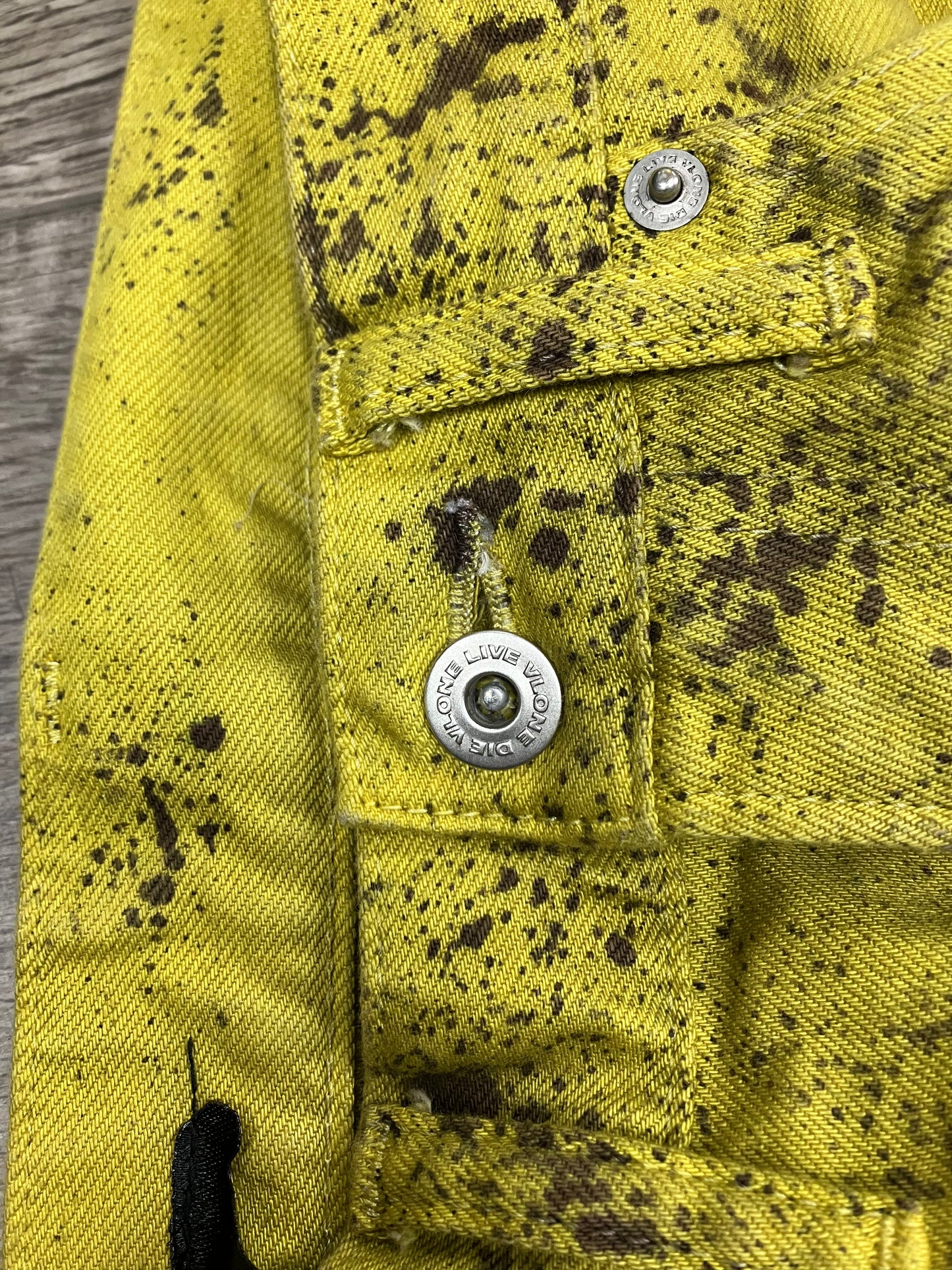 S-Vlone Stack Denim Paint Splatter