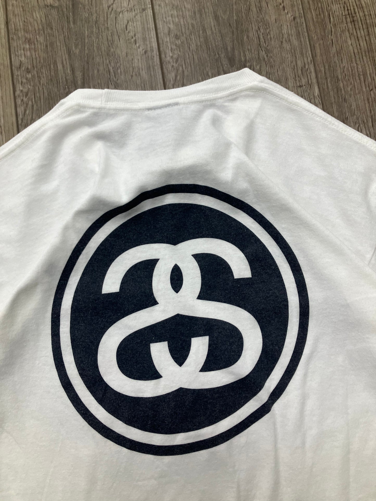 Stussy S/8 White Tee Size M