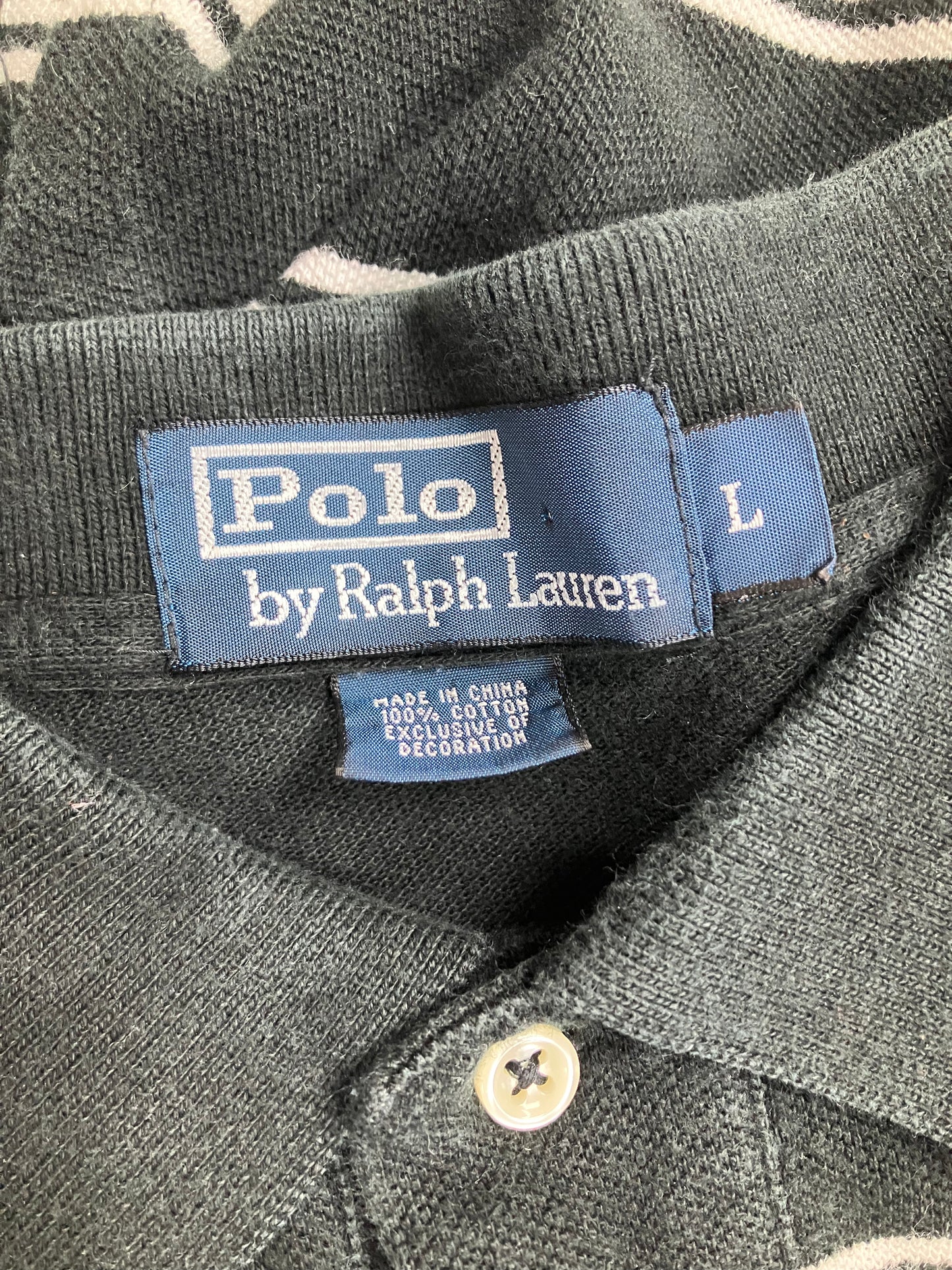 L-Ralph Lauren Polo black/White stripes